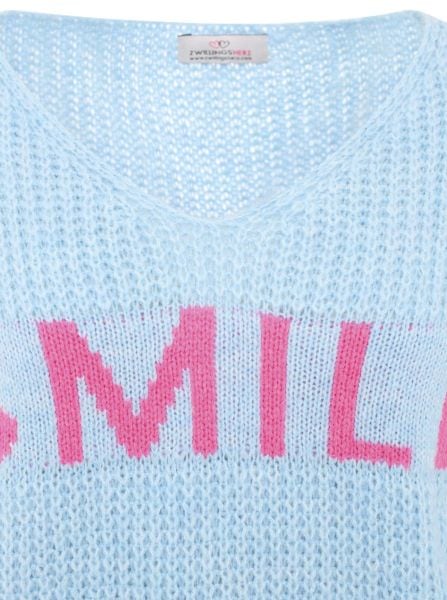 Zwillingsherz Strickpullover »"Smile"«, mit fröhlichem Aufdruck, One Size