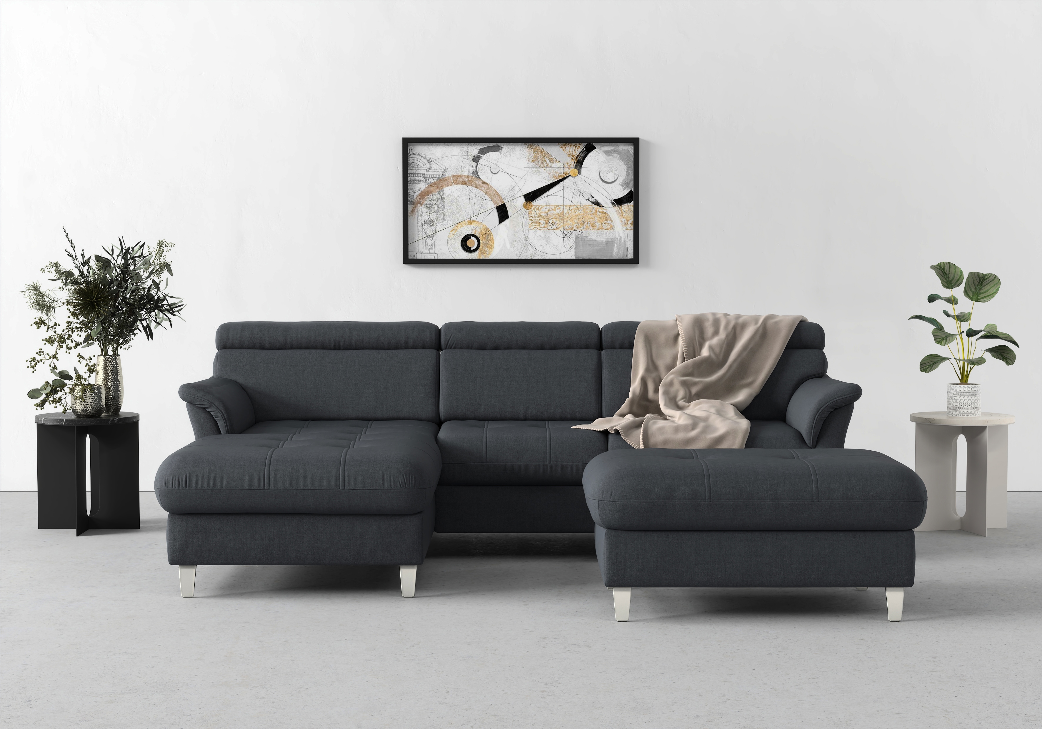 sit&more Ecksofa "Marano L-Form" inklusive Kopfteilverstellung, optional Schlaffunktion & Bettkasten