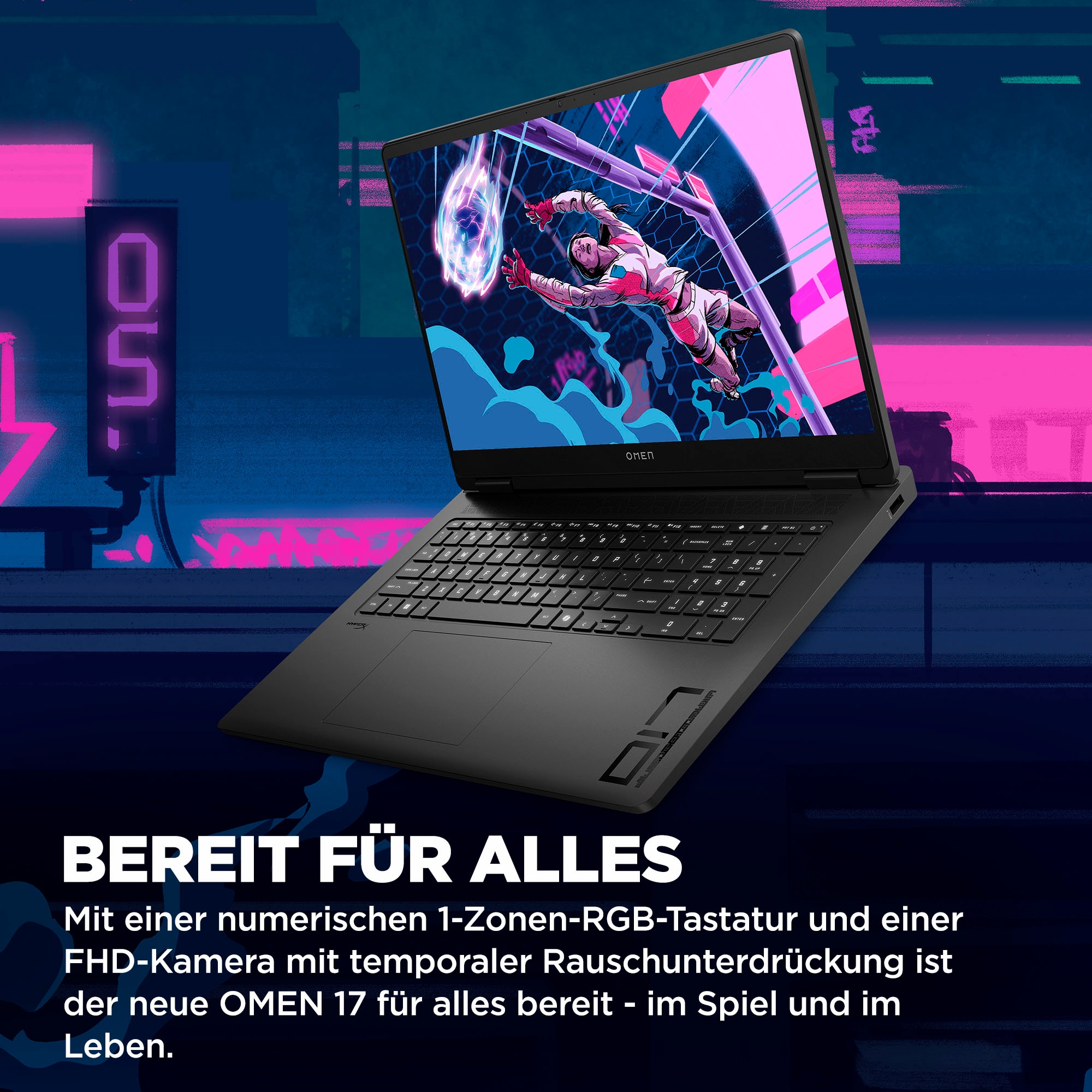 HP Gaming-Notebook »OMEN 17-db AMD«, 43,94 cm, / 17,3 Zoll, AMD, Ryzen™ AI 7, GeForce RTX 5060, 1000 GB SSD