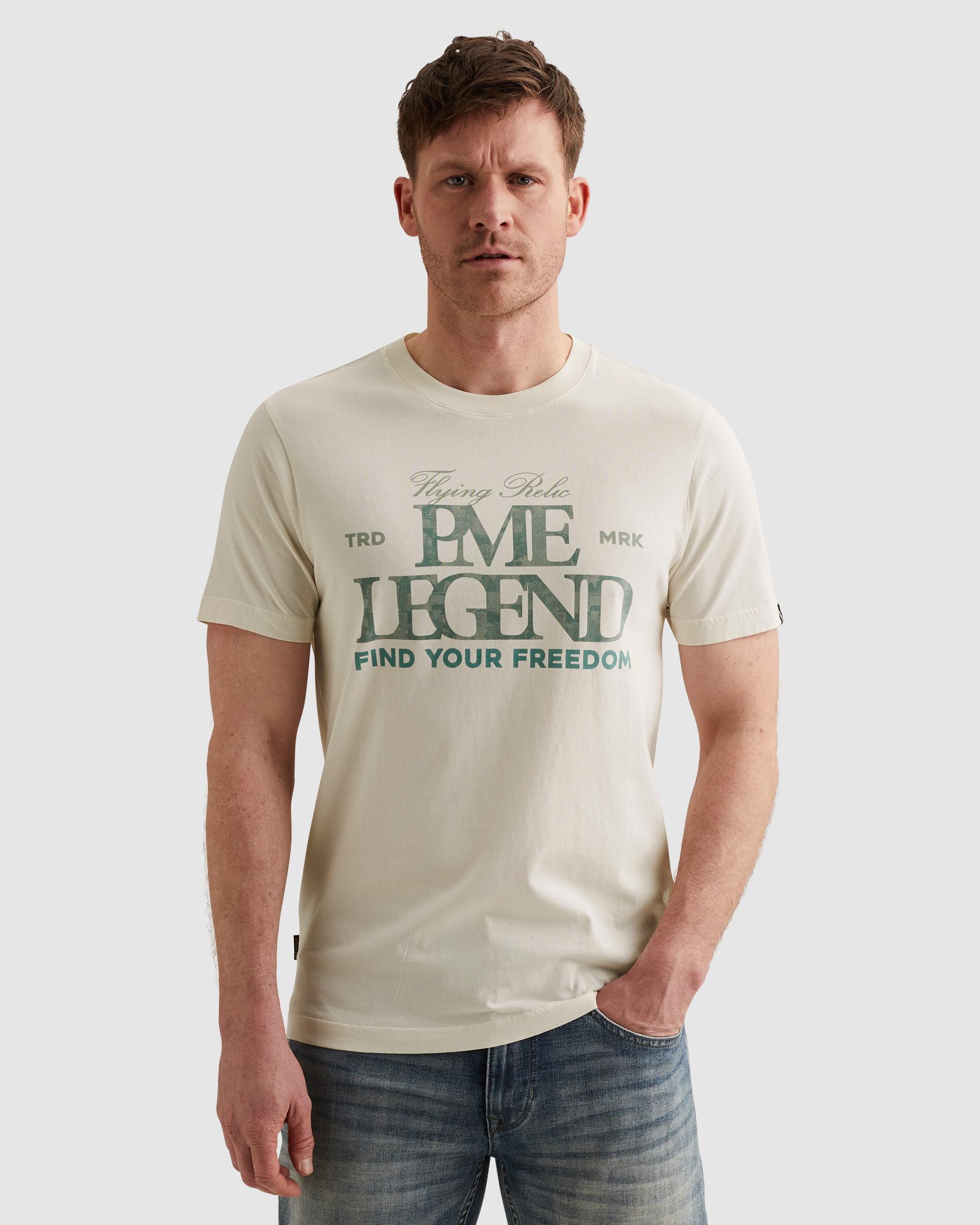 PME LEGEND T-Shirt "Short sleeve r-neck big print" Regular Fit, Kurzarm, lässiger Stil