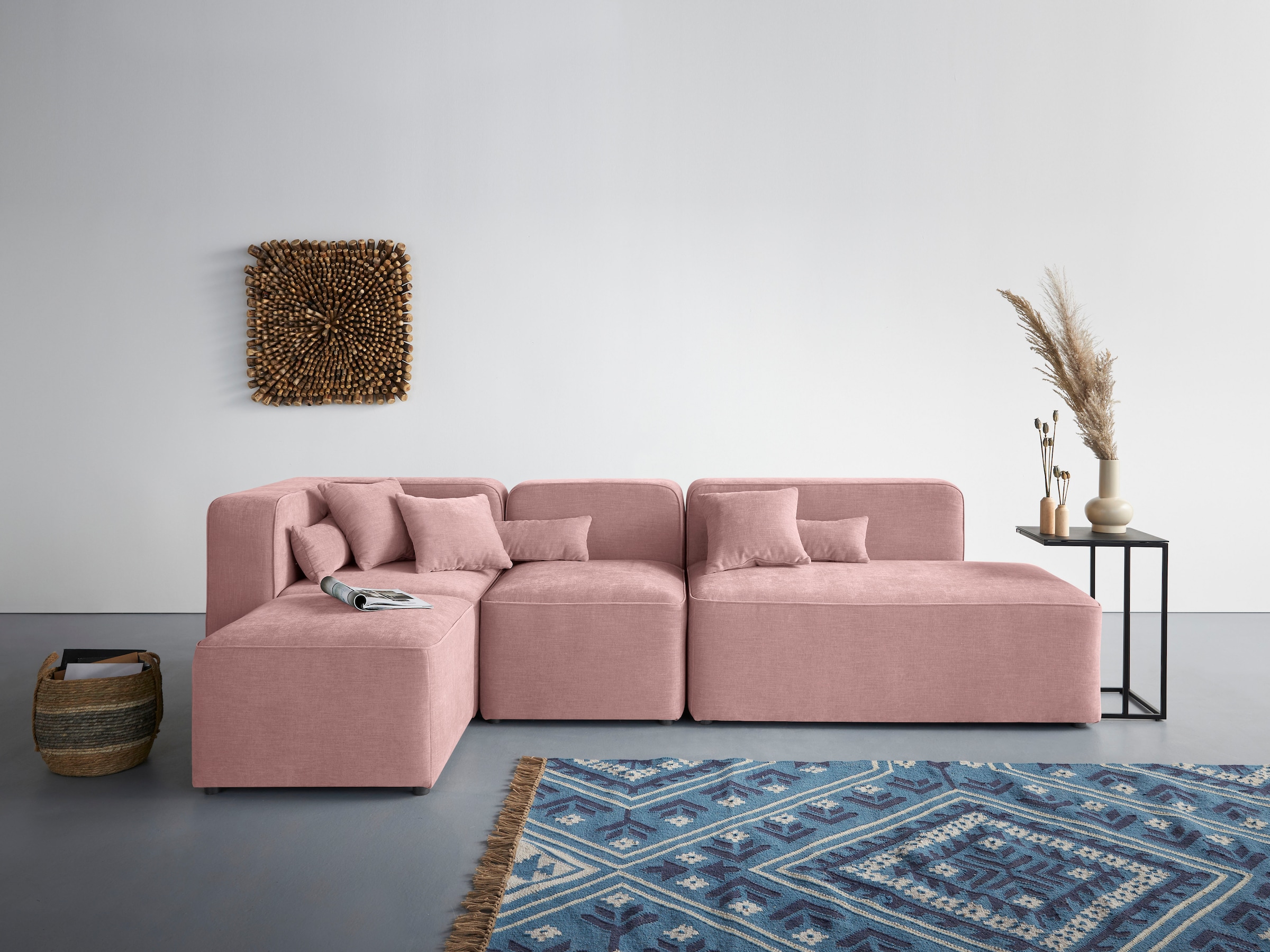 Home affaire Ecksofa "Sundstrup L-Form" Modulserie, individuelle Zusammenst günstig online kaufen