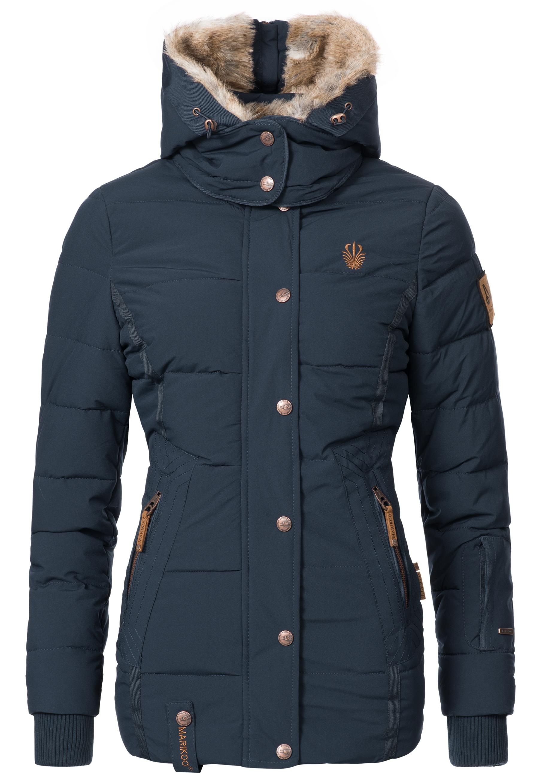 Marikoo Winterjacke »Nekoo«, mit Kapuze, stylische Damen Steppjacke mit großer Kapuze