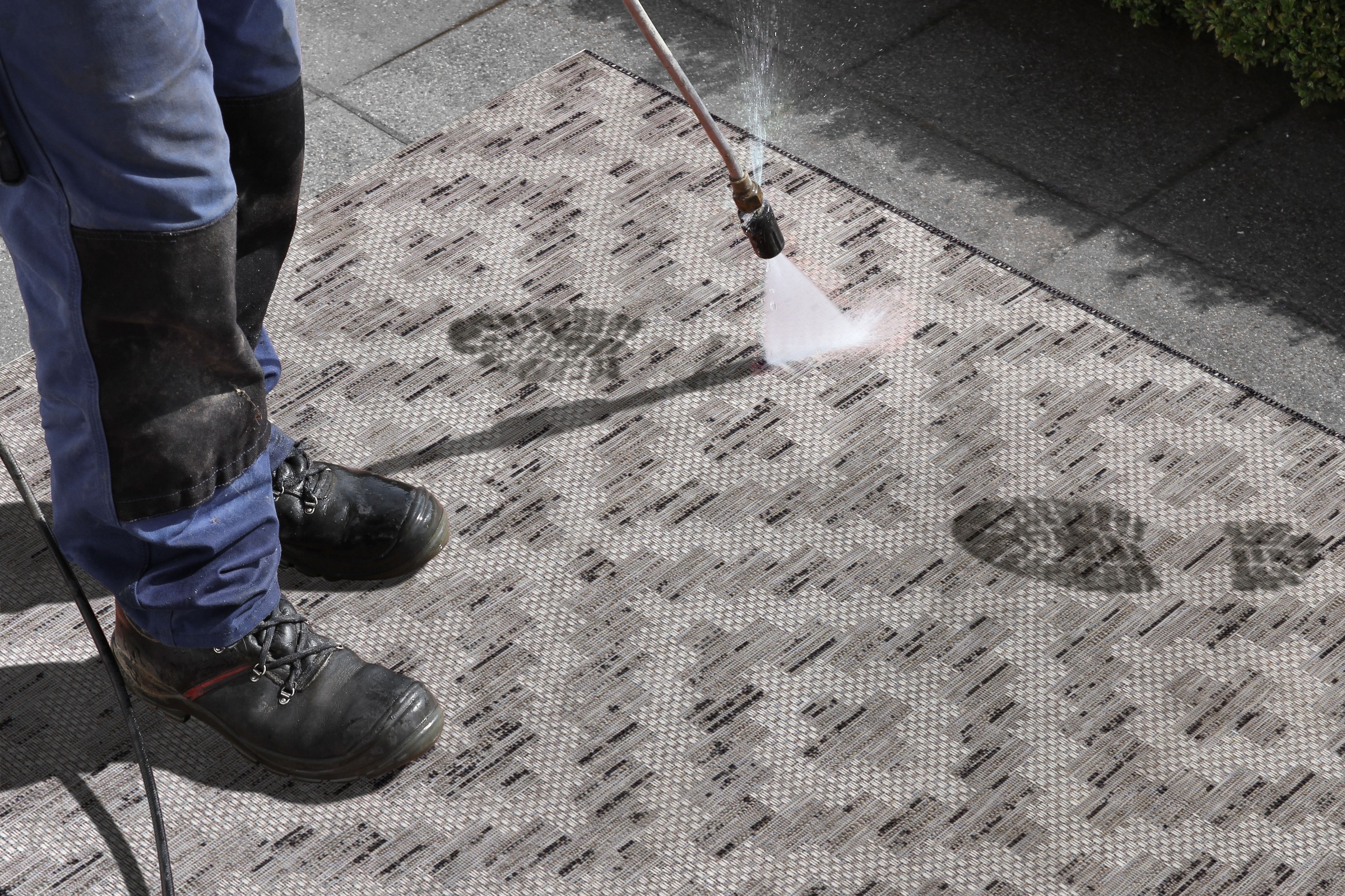 ELLE DECORATION Teppich »Creil«, rechteckig, 3 mm Höhe, In-und Outdoor geeignet, Strapazierfähig und pflegeleicht, Flachgewebe