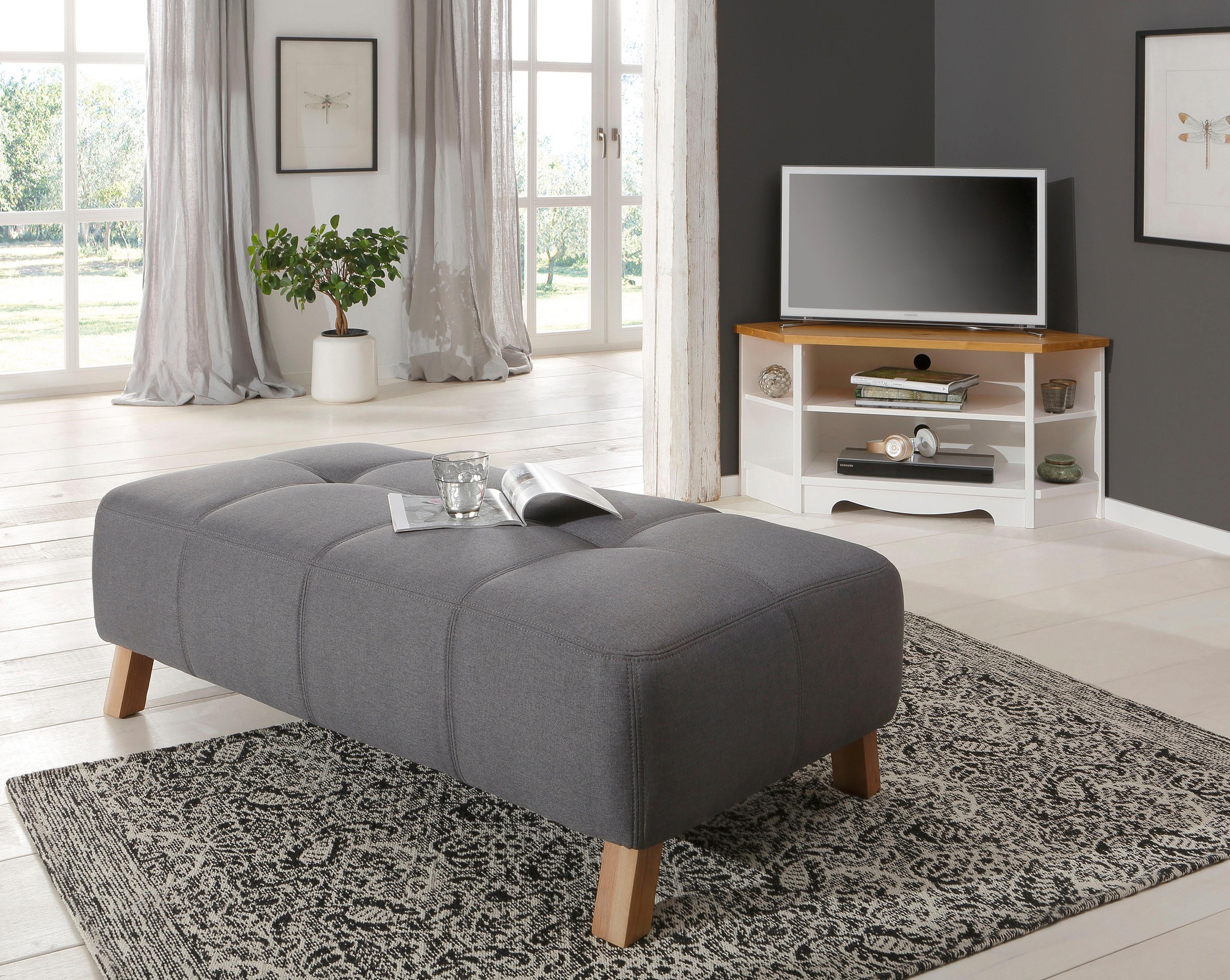 Thumbnail - OTTO home Lowboard "Trinidad, TV-Schrank, Eck-TV -Schrank" Kommode, Breite 105 cm, FSC zertifiziertes Massivholz