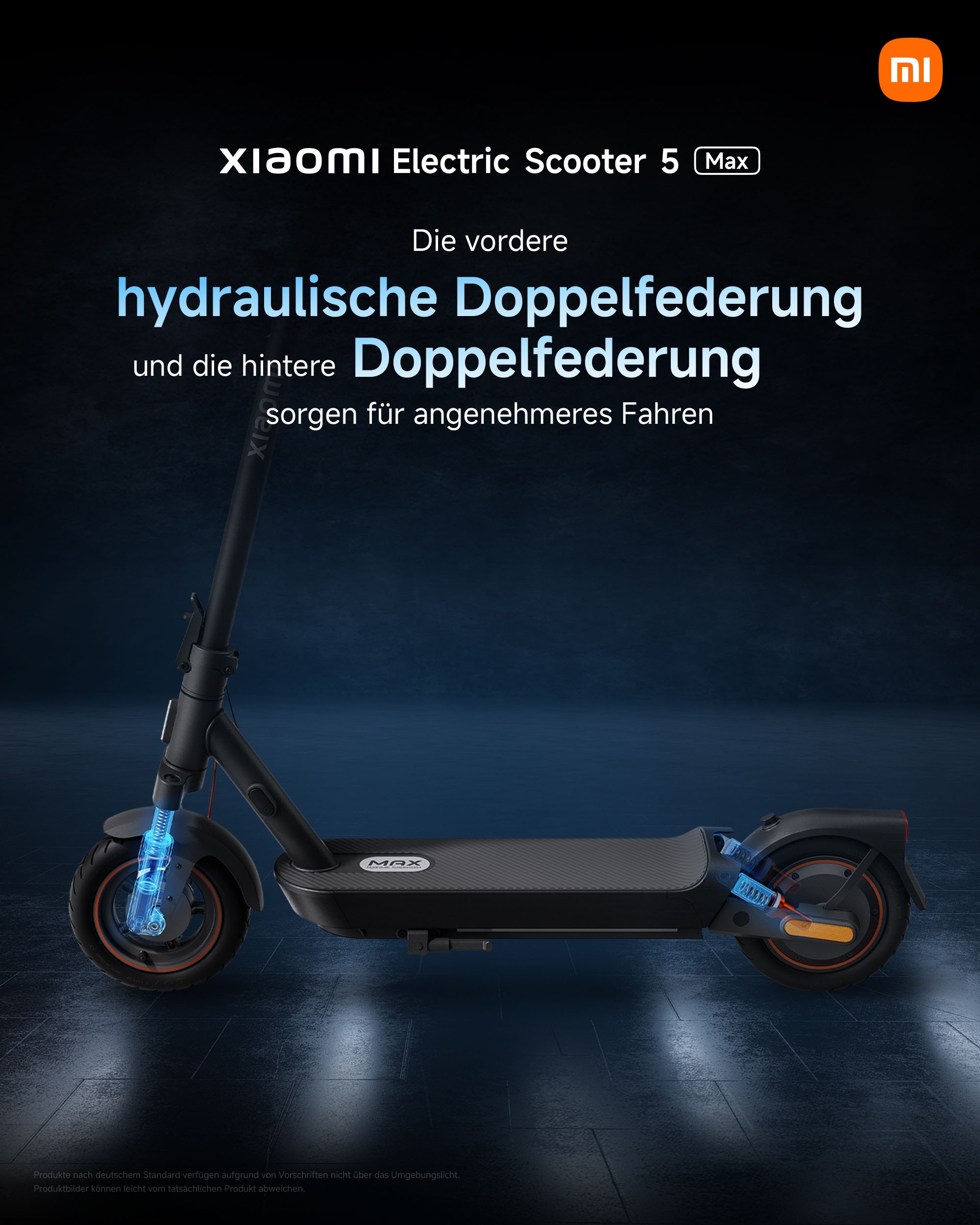 Xiaomi E-Scooter »Electric Scooter 5 Max«, Electric Scooter, mit Straßenzulassung, bis zu 60 km Reichweite
