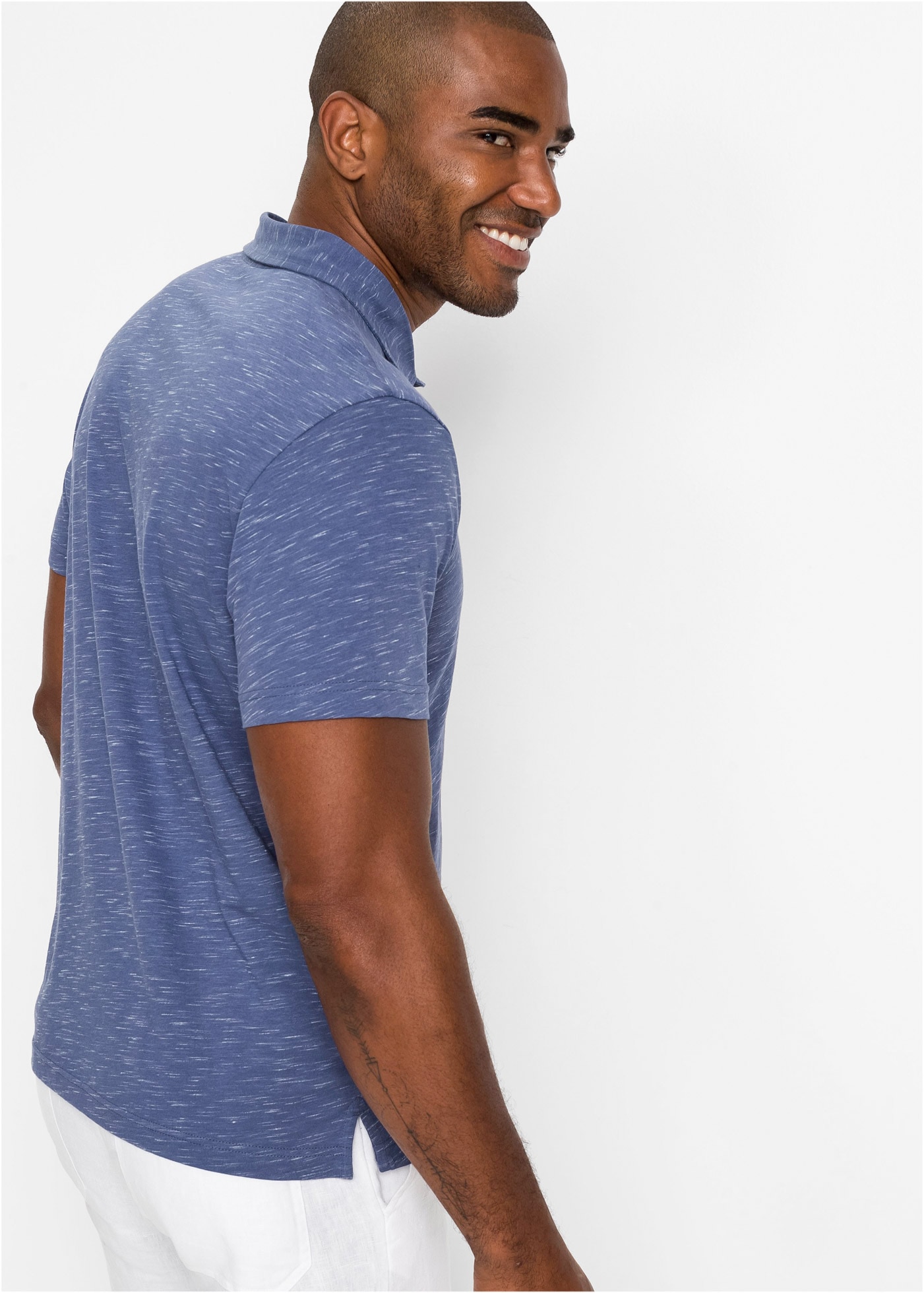 bonprix Poloshirt Regular Fit, Kurzarm, Kragen mit Knopfleiste