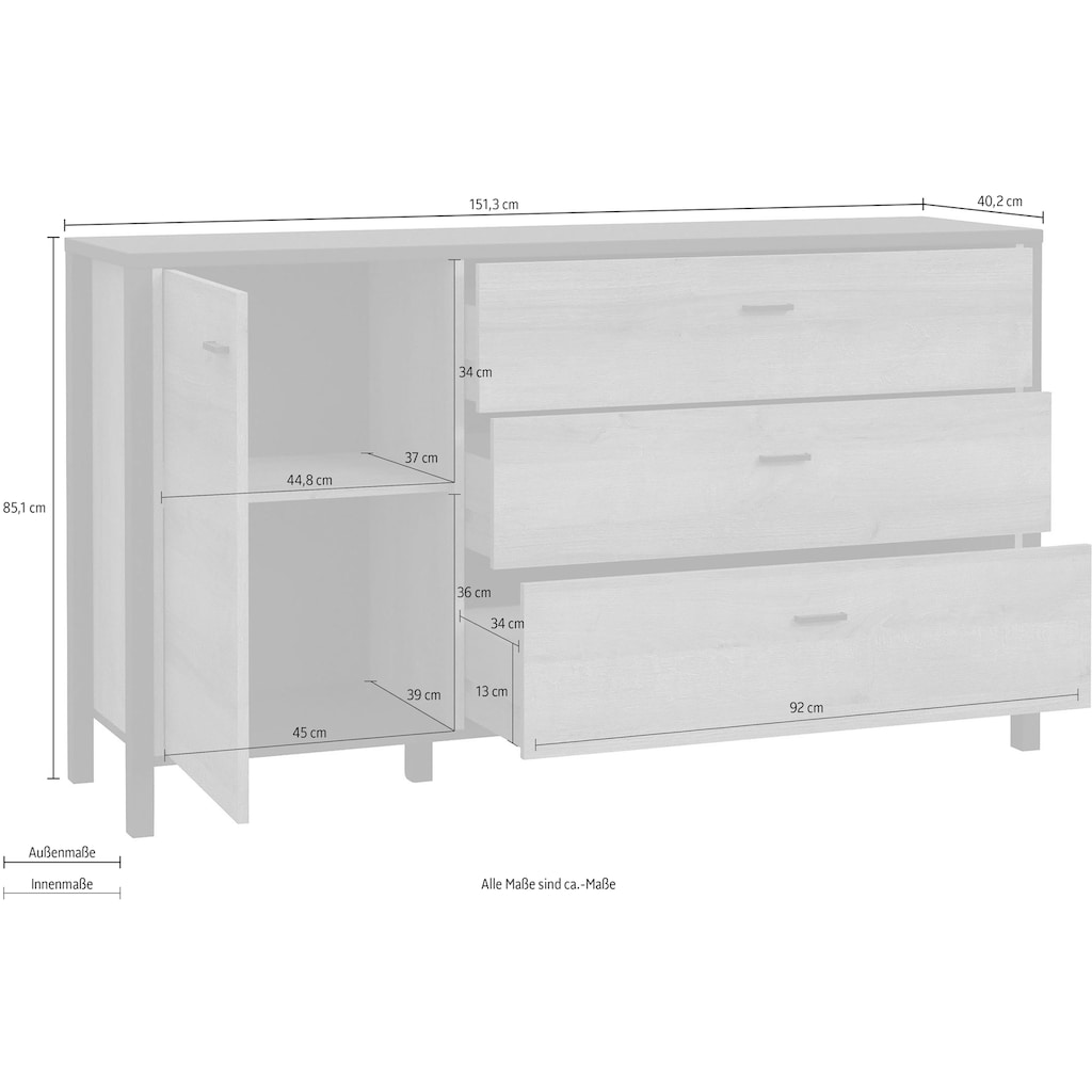 FORTE Kommode, Breite ca. 151 cm
