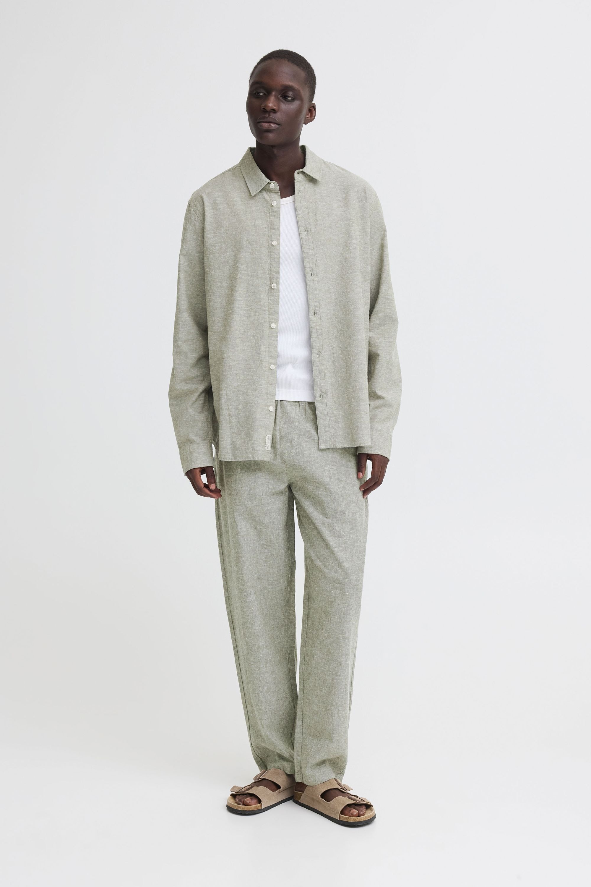 Blend Leinenhemd »BHAban Slub Linen Mix« Slub Hemd Leinen Mix