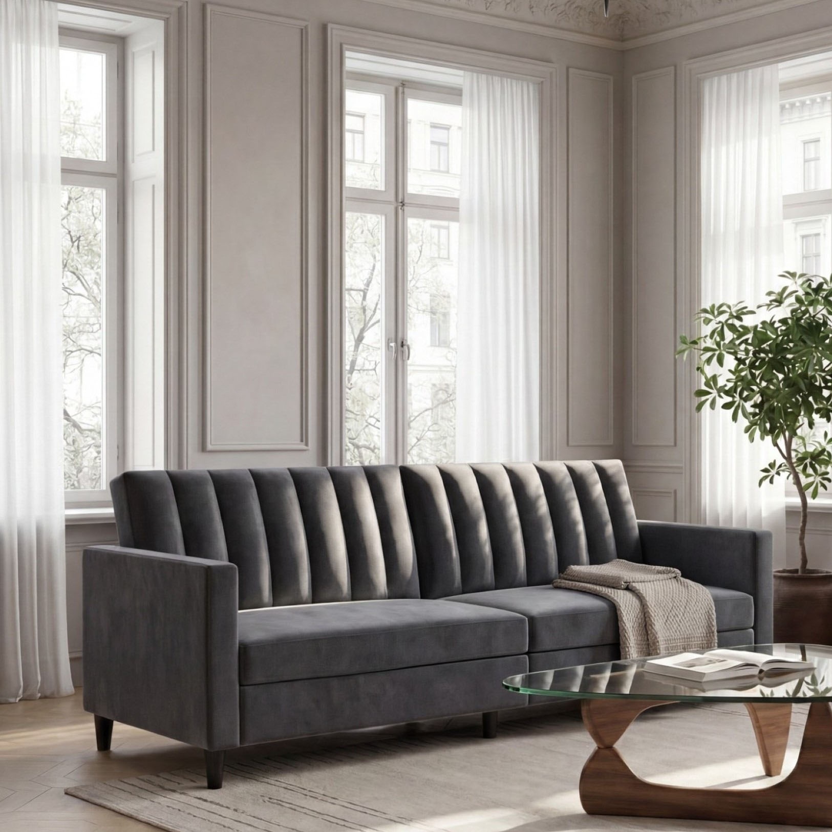 Dorel Home 3-Sitzer "Celine" Rückenlehne 2-teilig und 3-fach verstellbar, Sitzhöhe 43 cm