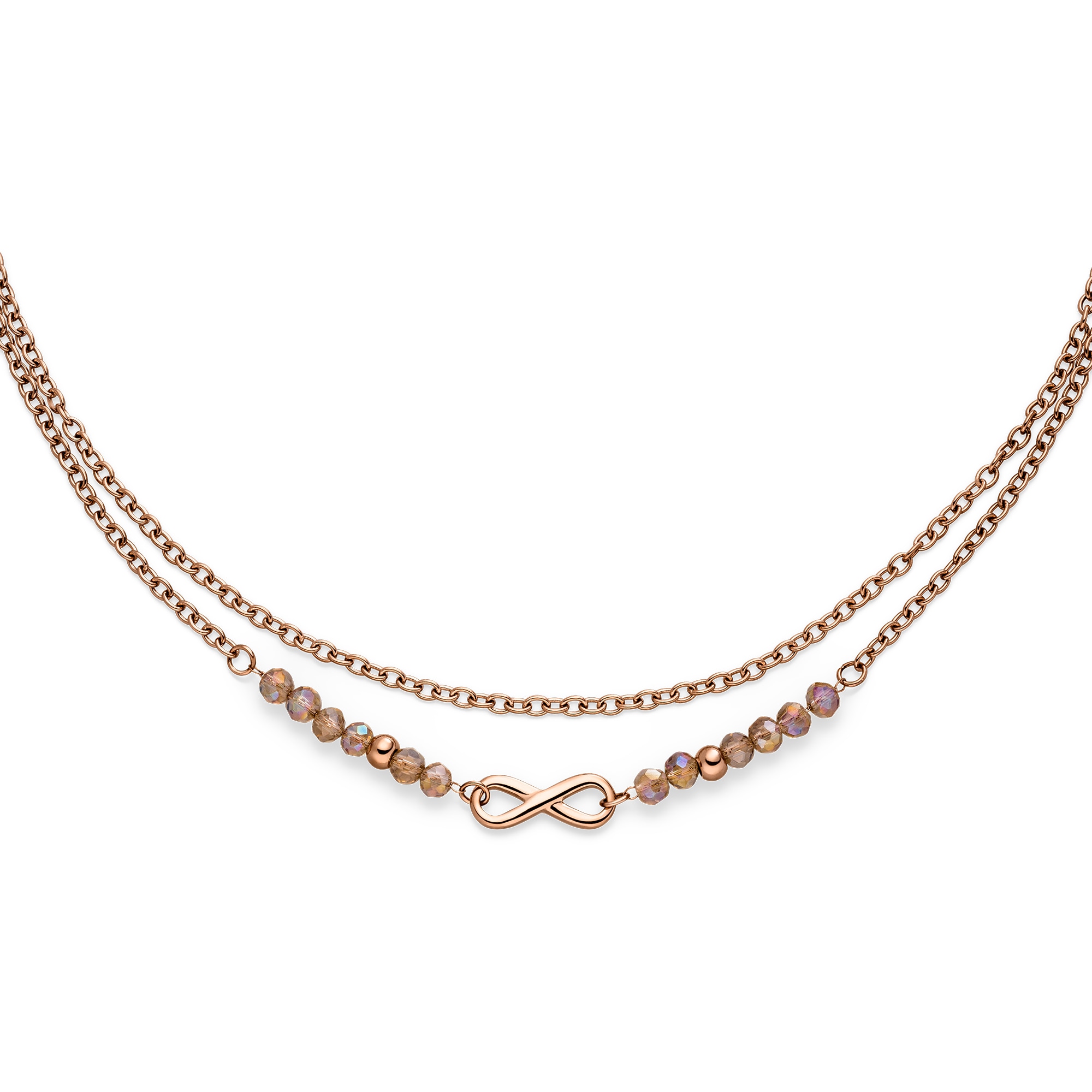 s.Oliver Fußkette »Infinity Beads, Unendlichkeitsschleife« mit Kristallstein