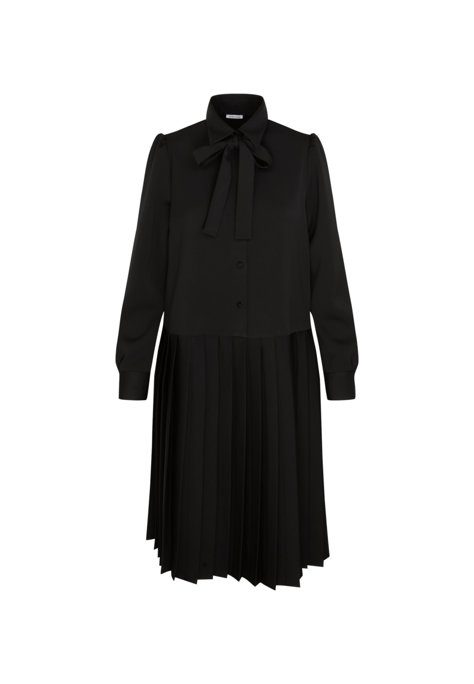 seidensticker Sommerkleid »Schwarze Rose«, Langarm Kragen Uni