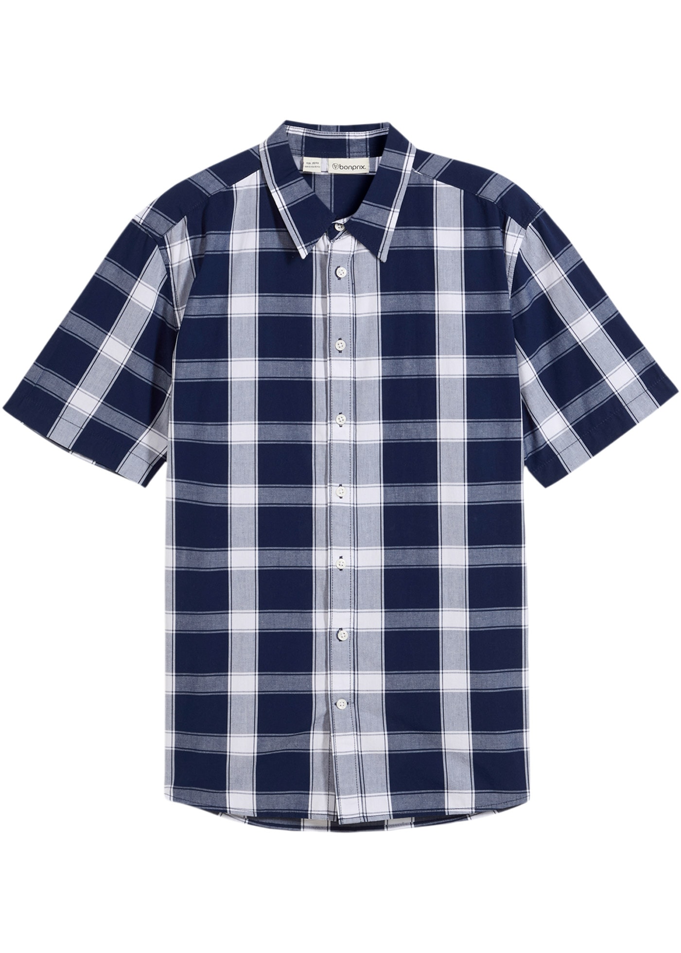 bonprix Kurzarmhemd mit Allover Karomuster