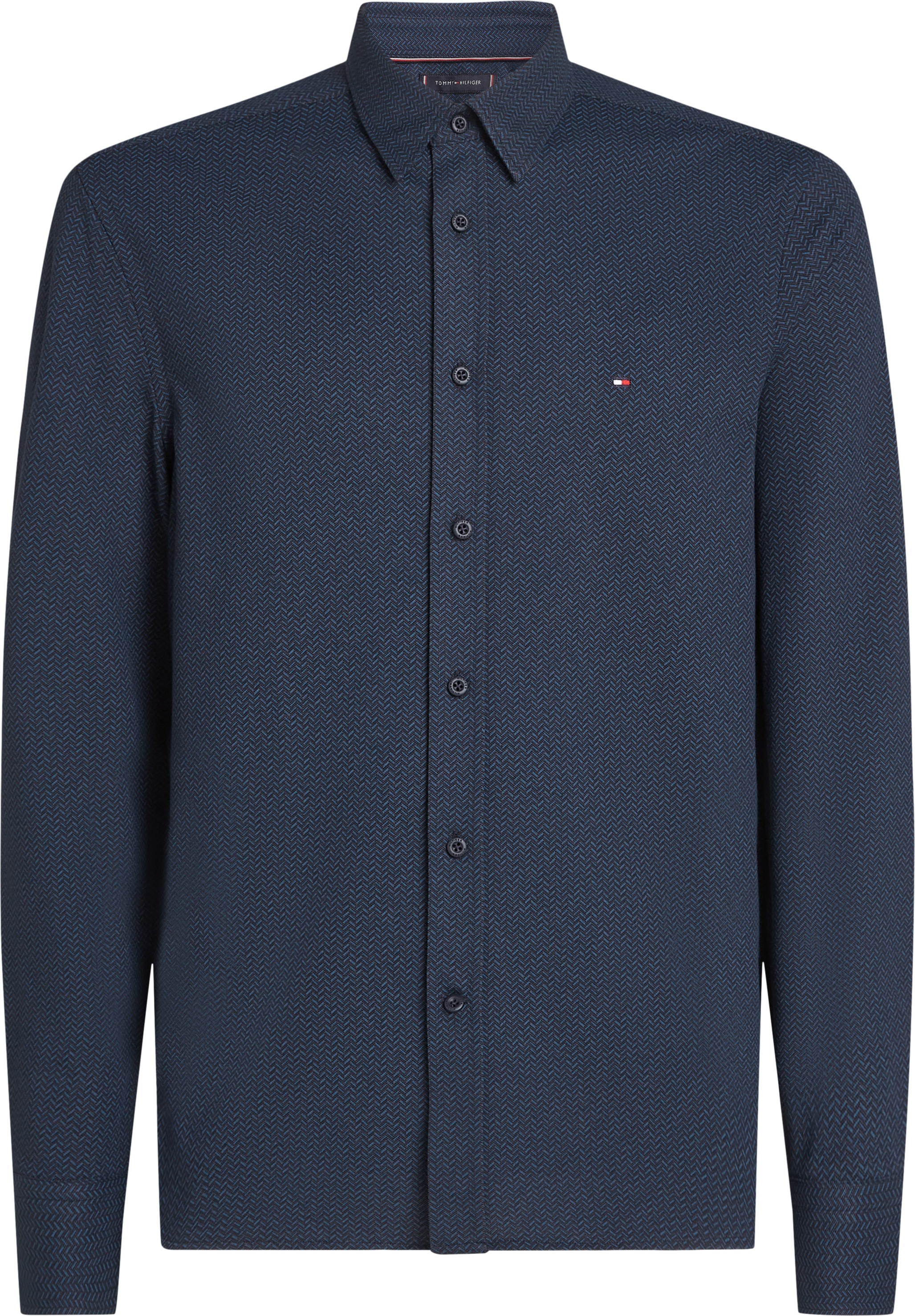 Tommy Hilfiger Businesshemd »PERFORMANCE OXF PIQUE PRT SHIRT«, mit Fischgratmuster