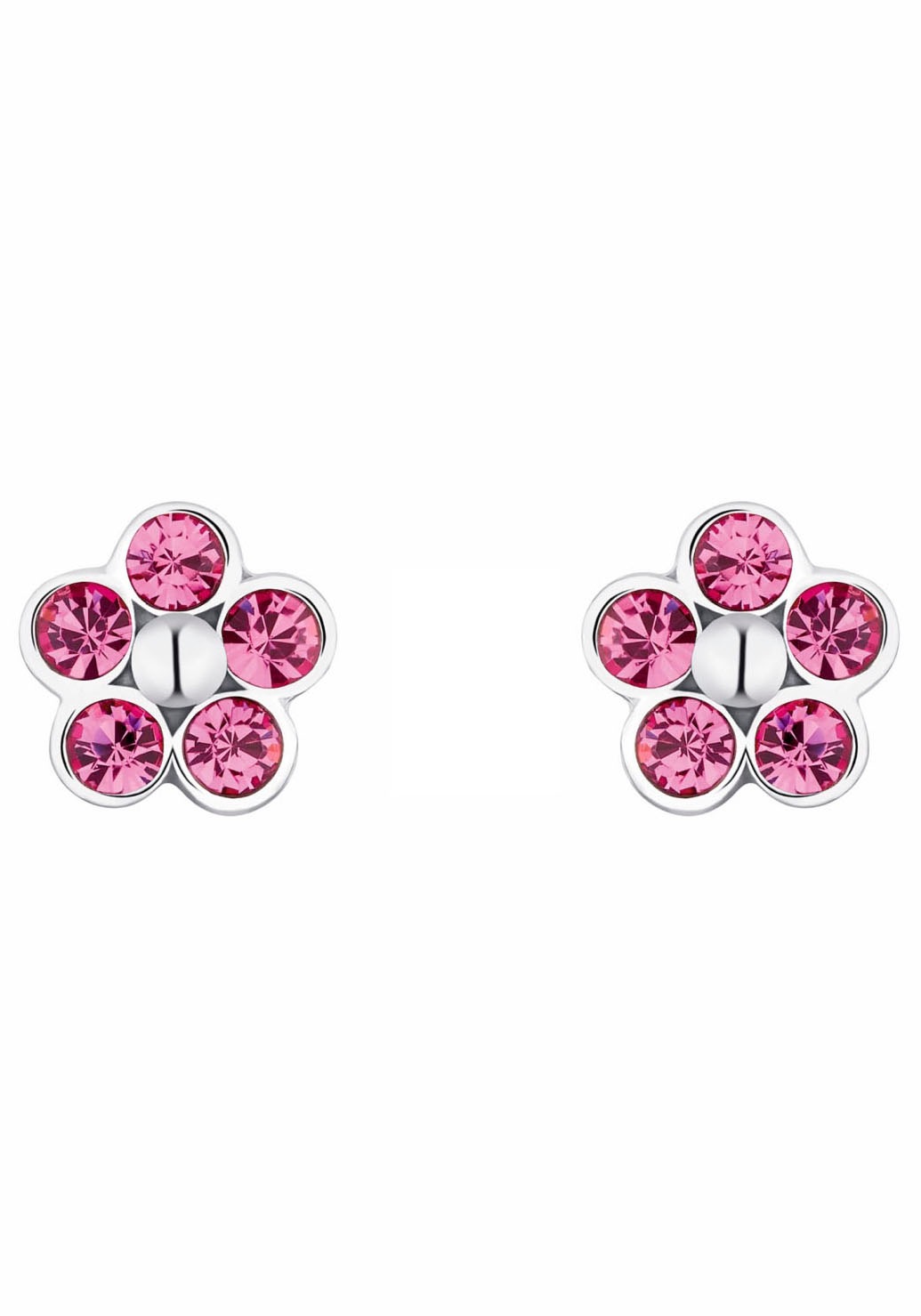 Amor Paar Ohrstecker »Flower Power, 9526758«, (2 tlg.), mit Kristallglas