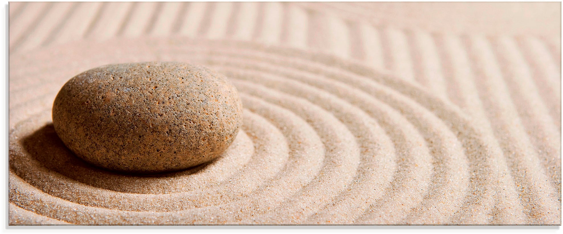Artland Glasbild "Mini Zen Garten - Sand", Zen, (1 St.), in verschiedenen Größen