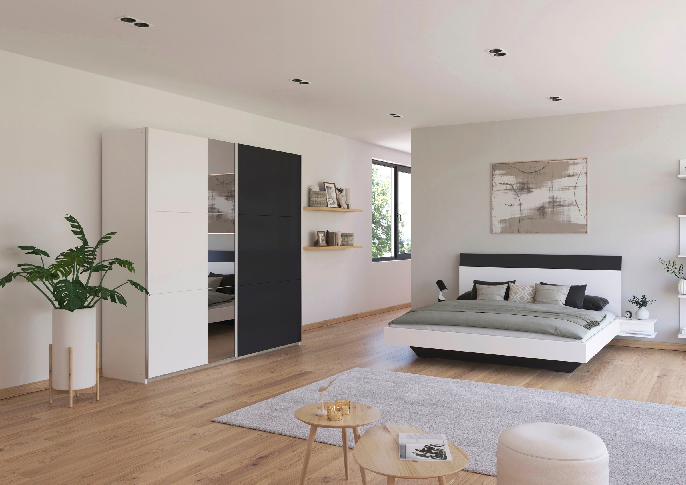 rauch Schlafzimmer-Set »Monza«, mit Schwebetürenschrank Breite 218 cm, Bettanlage in 2 Breiten