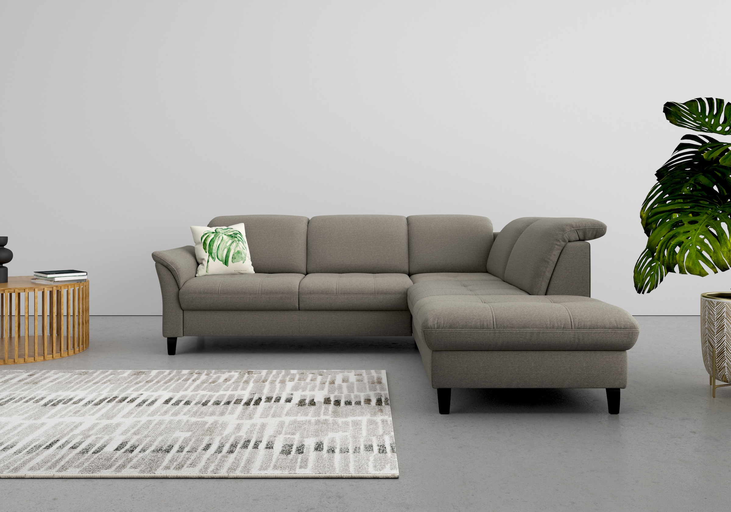 sit&more Ecksofa »Maggiore L-Form« wahlweise mit Kopfteilverstellung, Bettfunktion und Stauraum