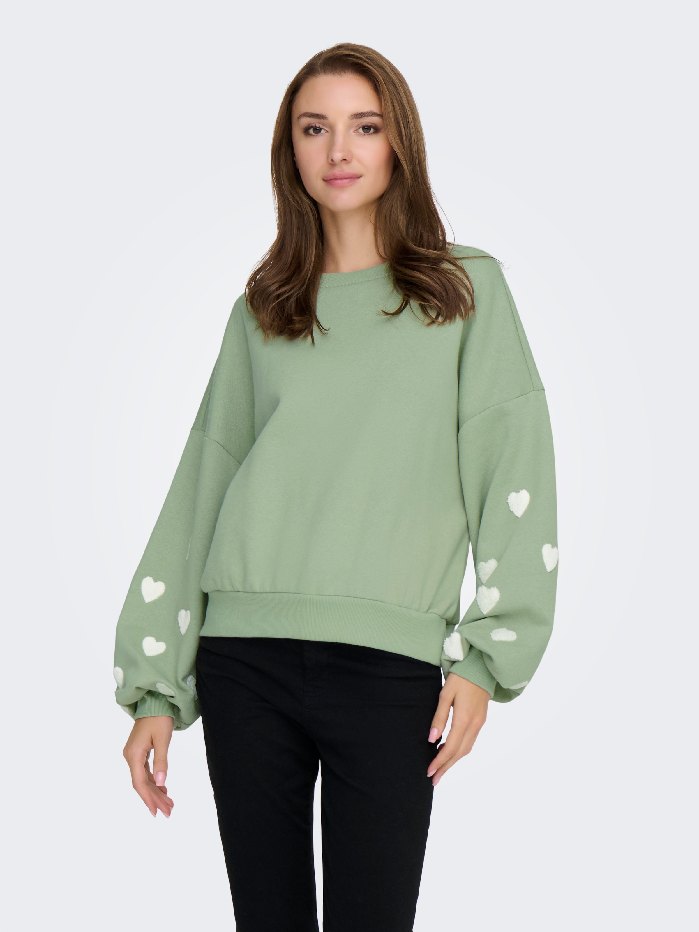 ONLY Sweatshirt "ONLMACY L/S O-NECK BOX CC SWT" günstig online kaufen