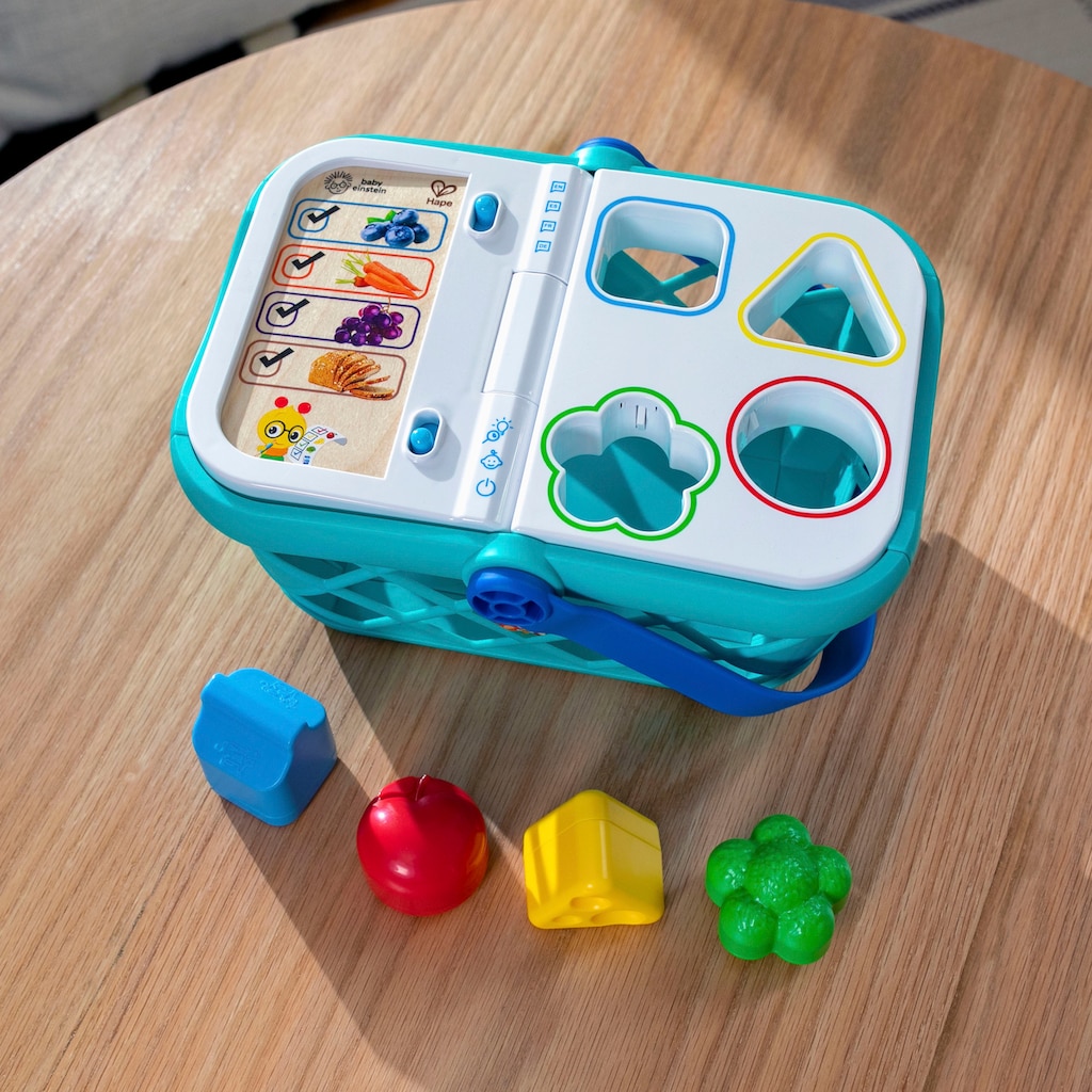 Hape Steckspielzeug »Formen sortierender Einkaufskorb«, mit Soundeffekt