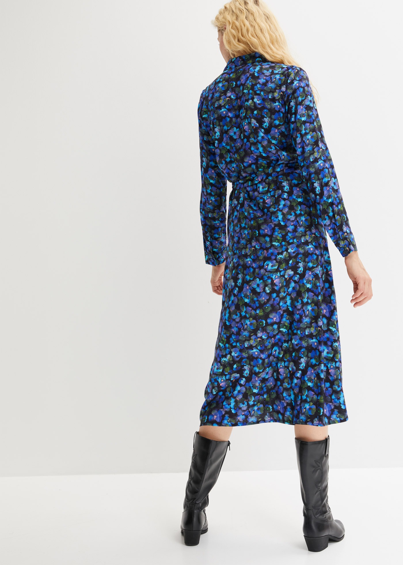 bonprix Hemdblusenkleid "Hemdblusenkleid aus reiner Viskose" für klassische günstig online kaufen