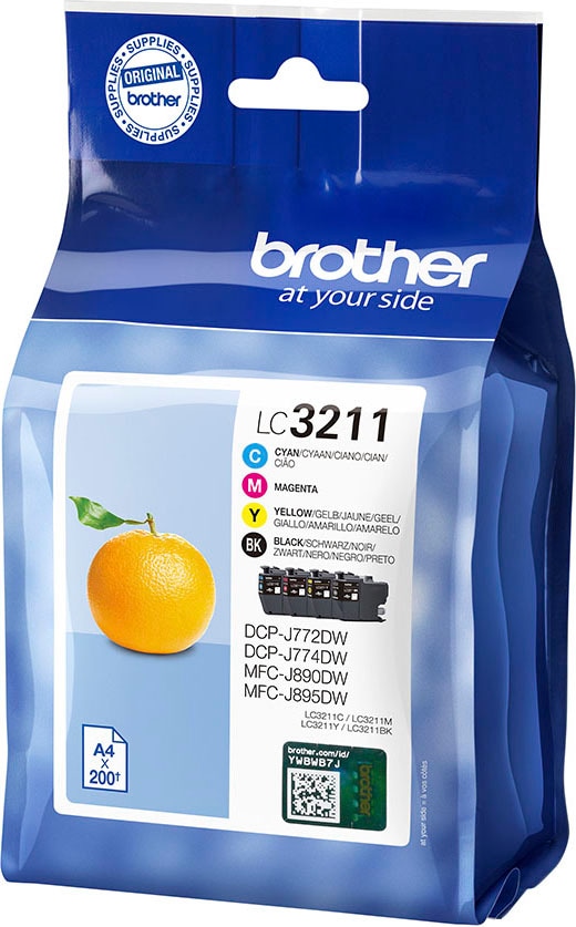Brother Tintenpatrone »LC-3211 Value Pack«, (Packung, 4 St.)