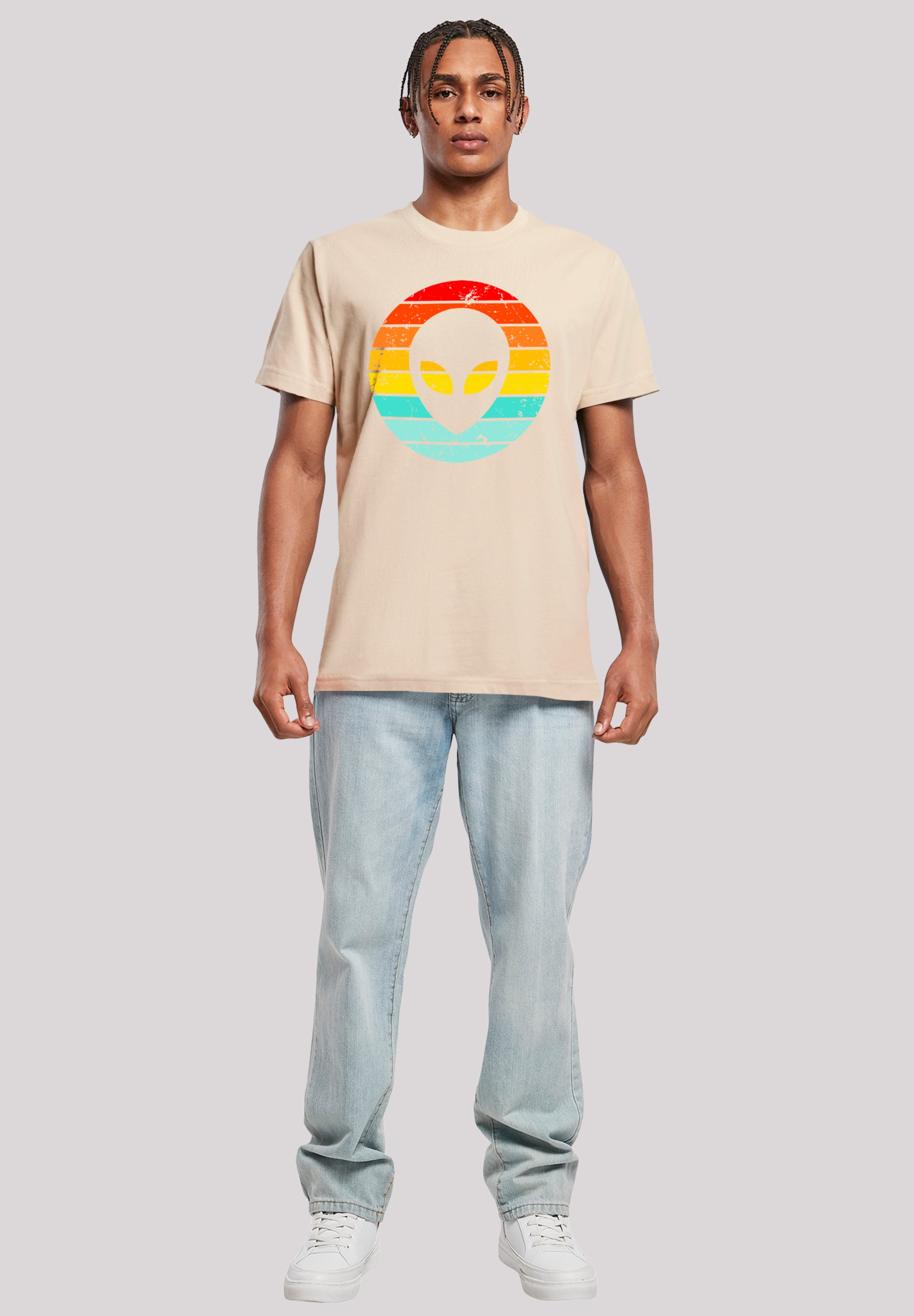 F4NT4STIC T-Shirt »Alien Retro Sonnenuntergang«, Premium Qualität