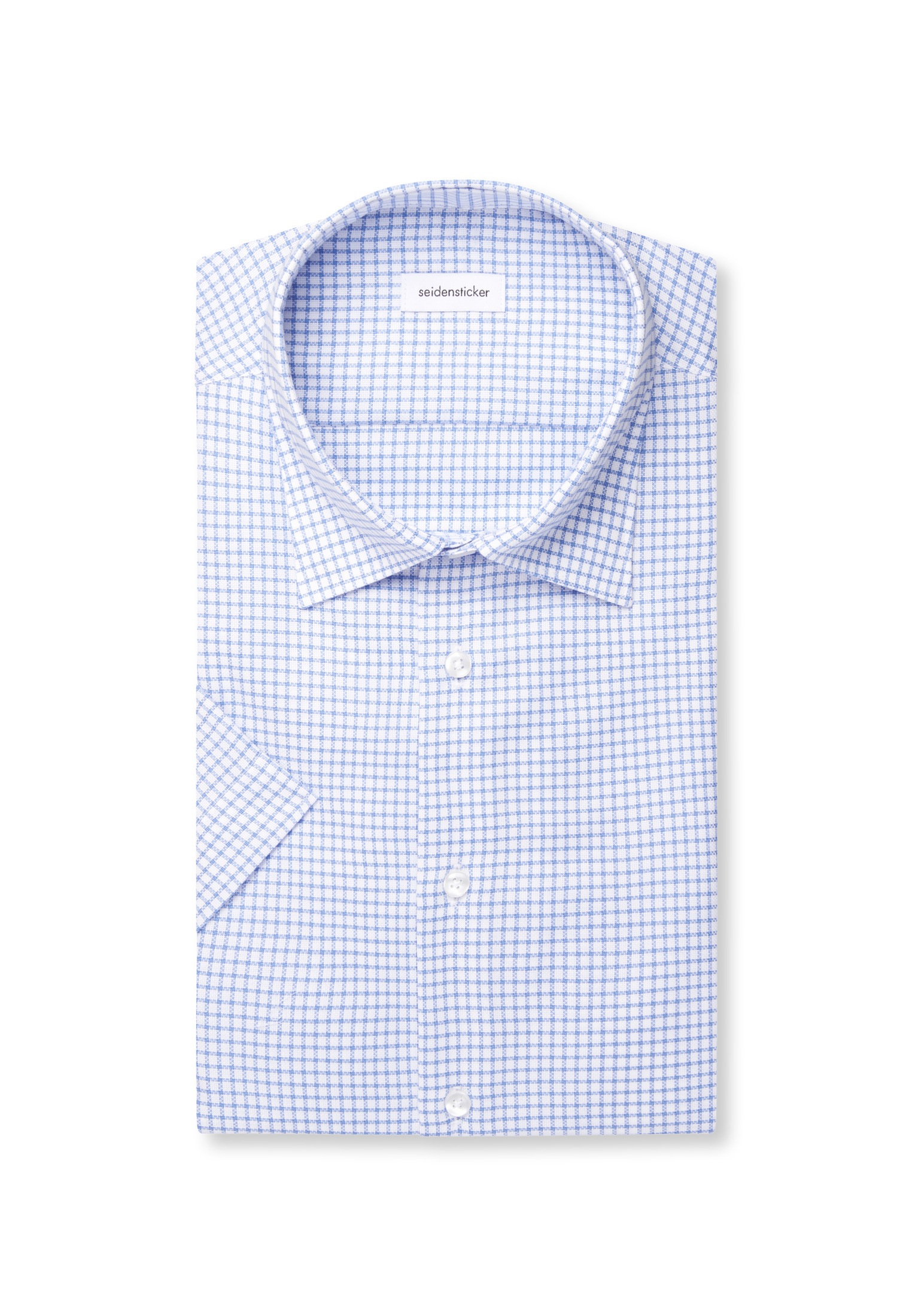 seidensticker Businesshemd »Schwarze Rose« Shaped 1/2 Covered-Button-Down-Kragen Karo