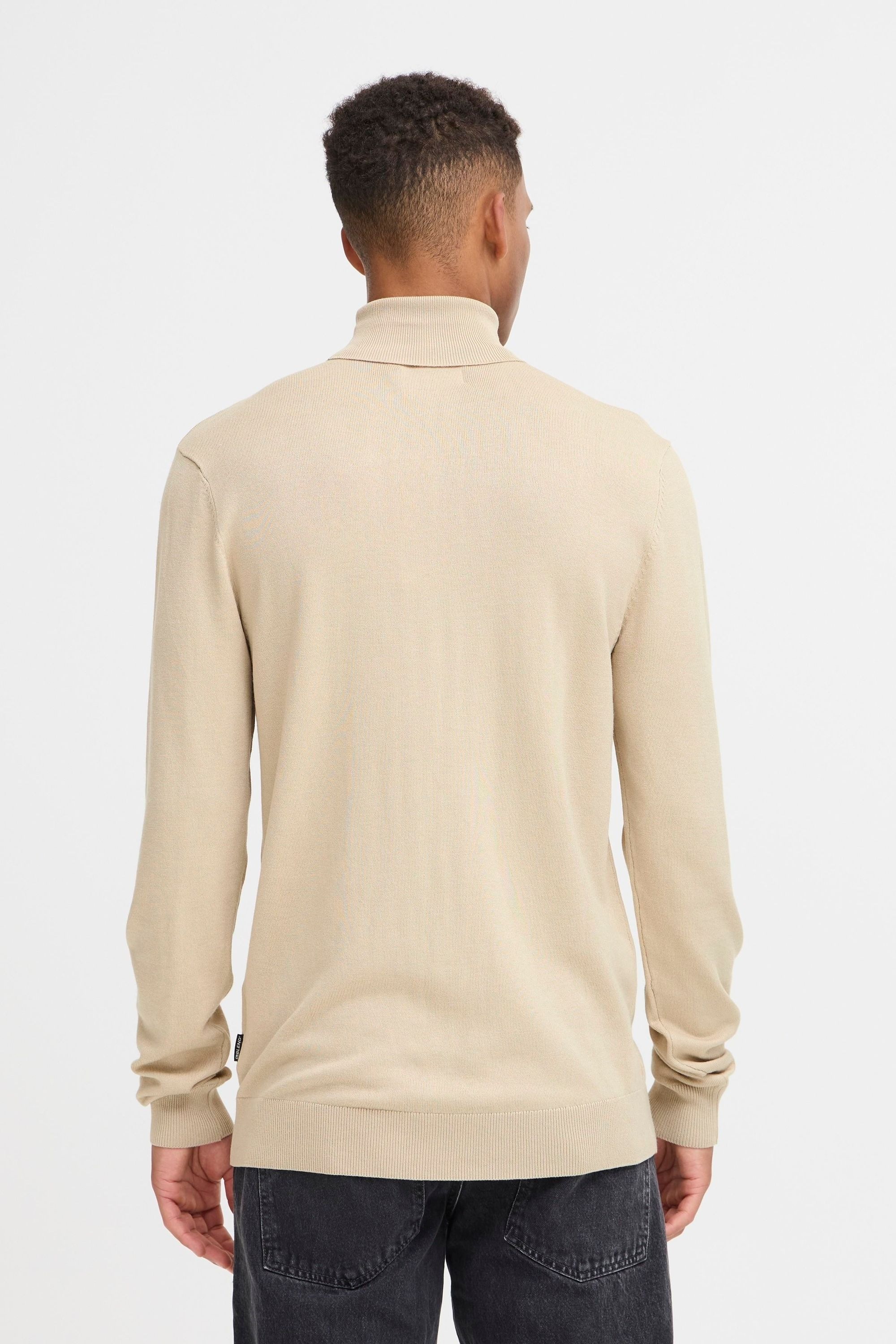 Rollkragenpullover BLEND "BHDan", Herren, Gr. XXL, beige (plaza taupe), Feinstrick, 70% Viskose, 30% Nylon, meliert, Basic, normal normal, ohne Ausschnitt, Pullover Rollkragenpullover, Stilvoller Strickpullover mit Rollkragen 6
