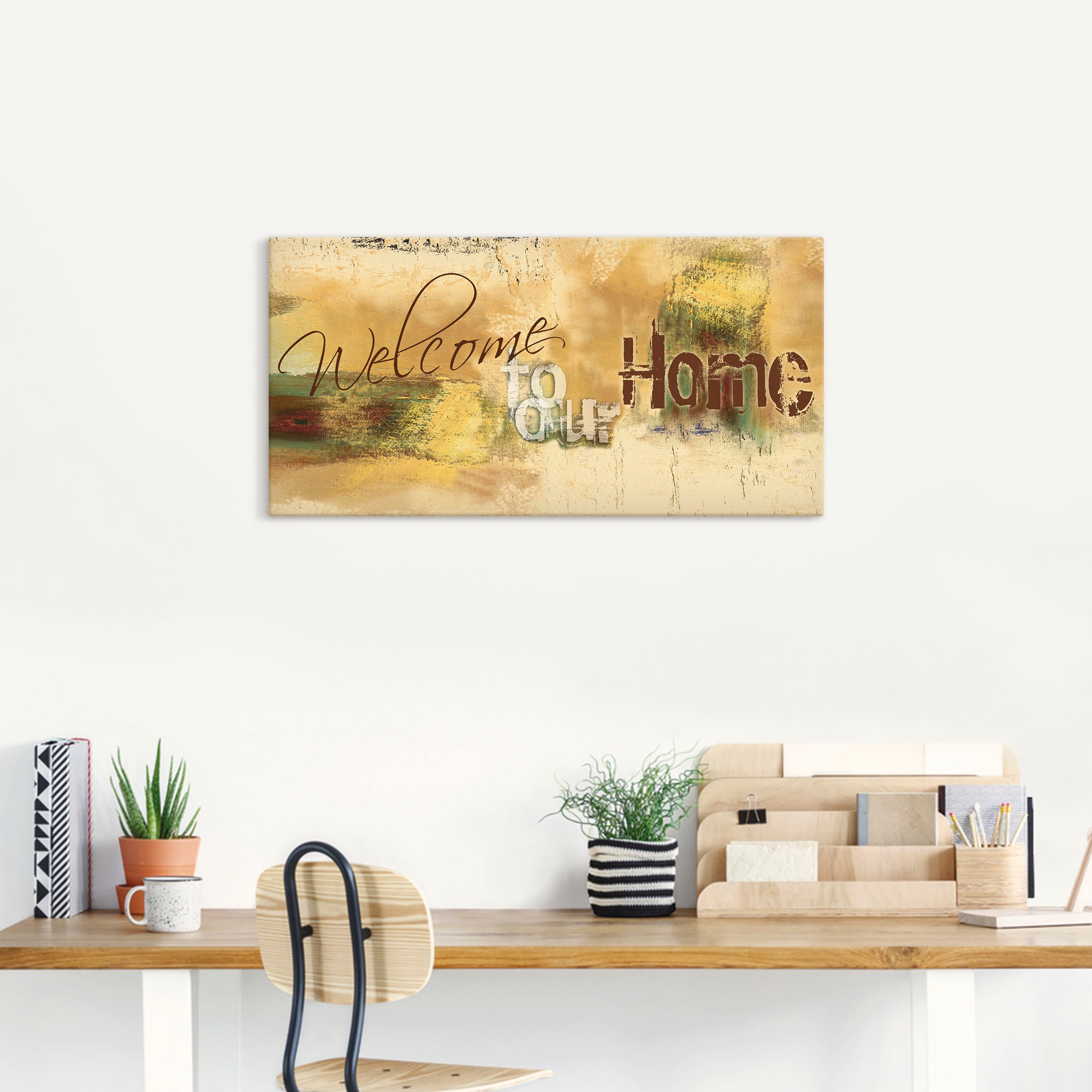 Artland Wandbild "Willkommen in unserem Zuhause" Sprüche & Texte 1 Stk. tlg günstig online kaufen