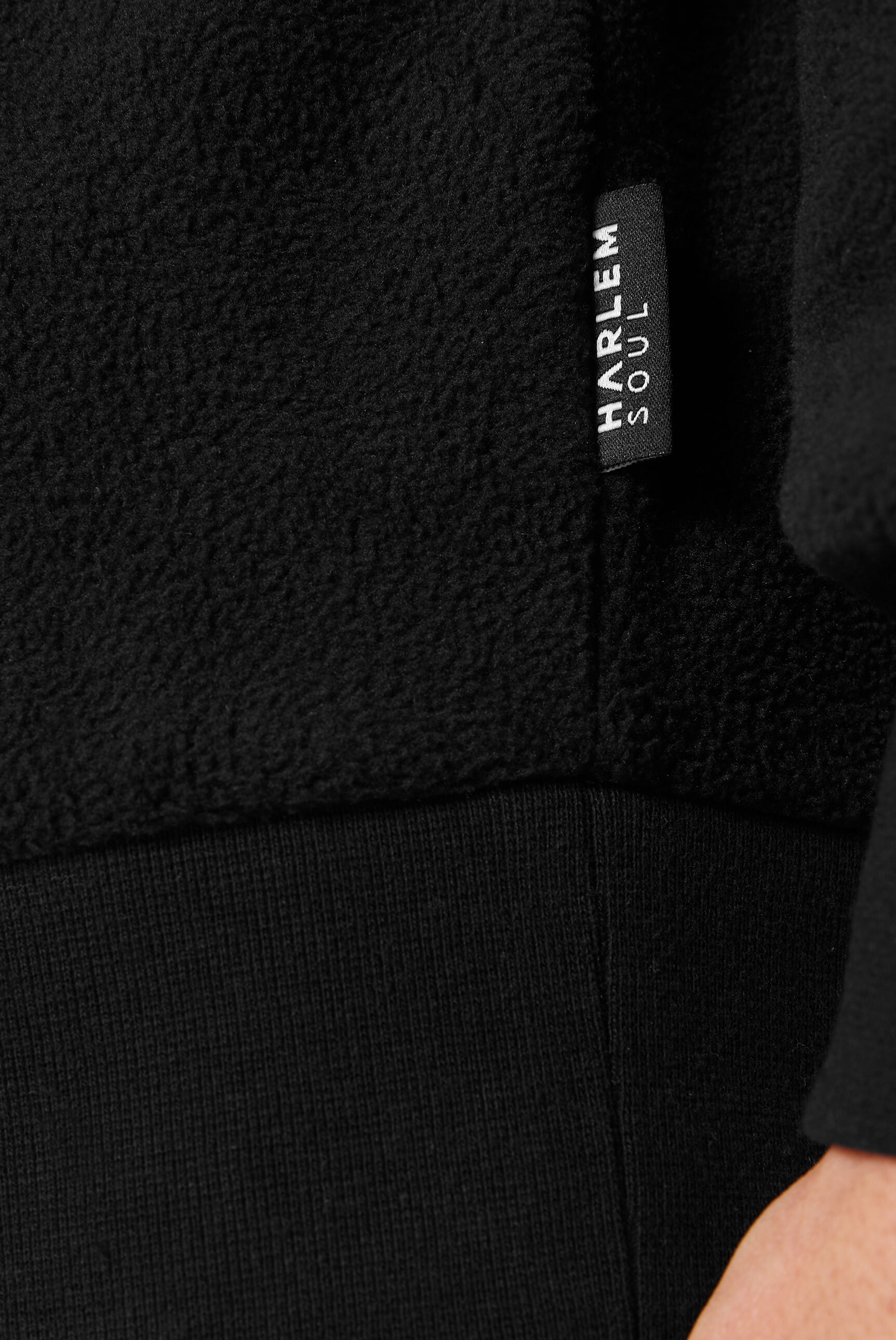 Harlem Soul Fleecepullover mit Rippbündchen