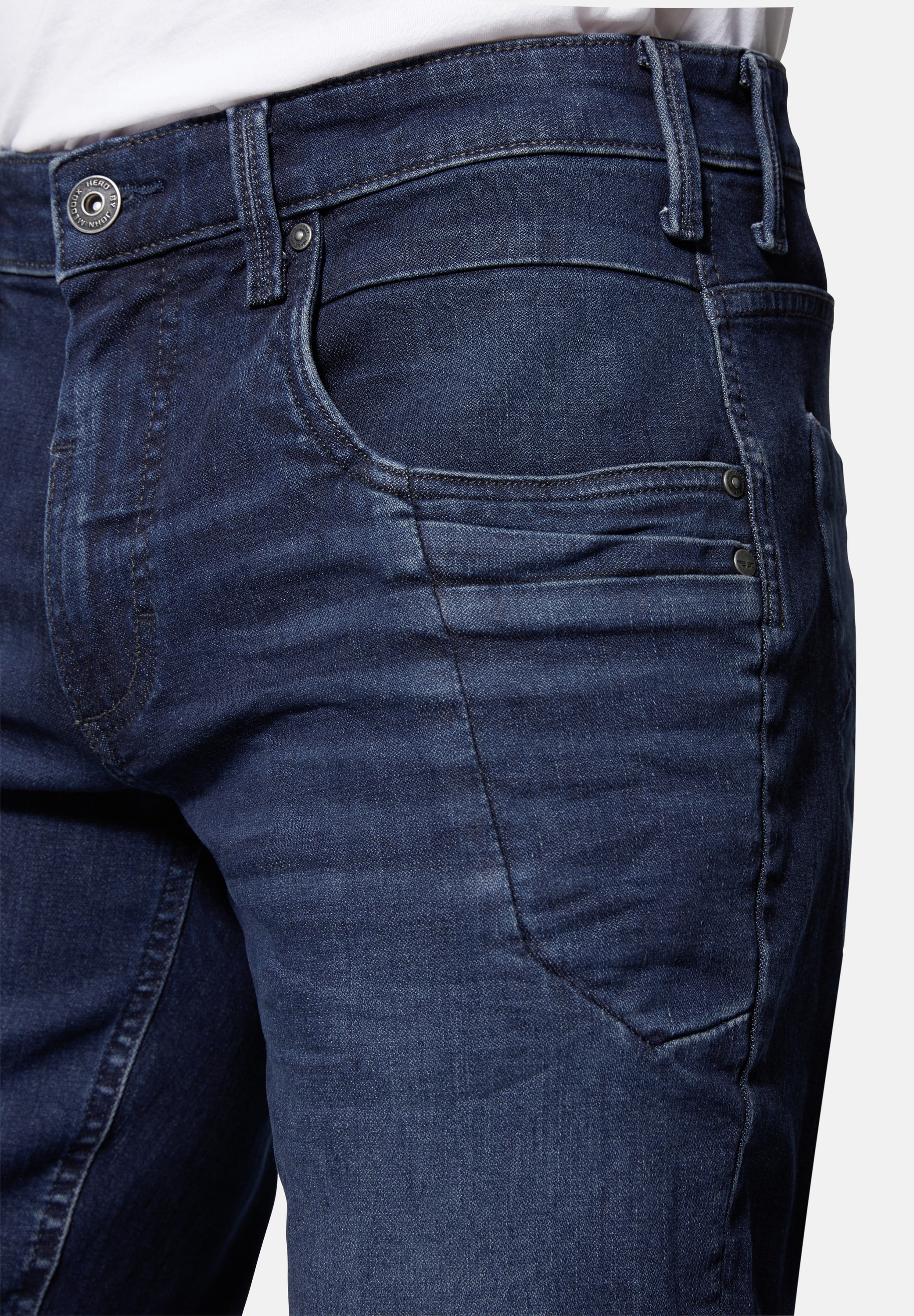 HERO by John Medoox 5-Pocket-Jeans »Baxter Denim Relaxed Fit«, Relaxed Fit Casual Clean Wash Denim Jeans für Herren