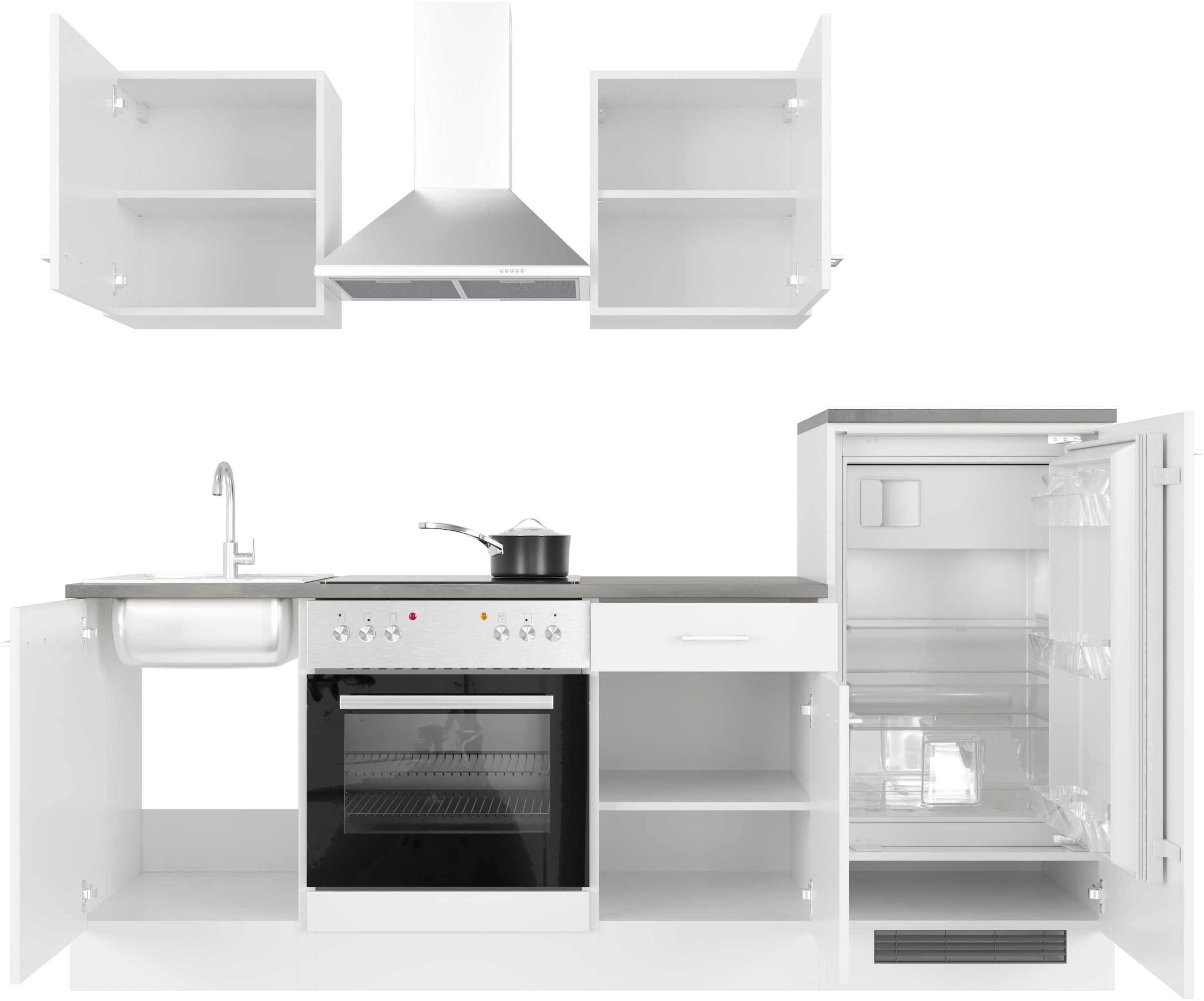 Flex-Well Küche »Lucca«, wahlw. mit E-Geräten, Breite 220 cm