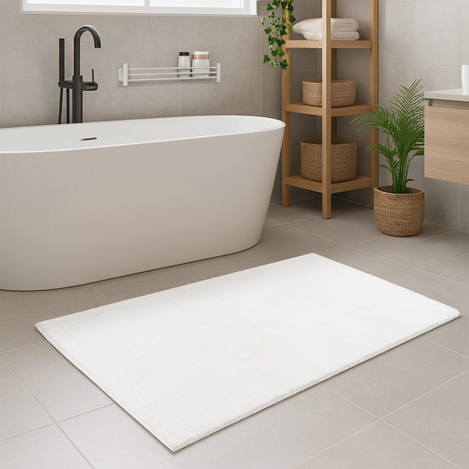 Carpet City Badematte »PURE500, Badteppich uni« Höhe 16 mm rutschhemmend beschichtet schnell trocknend Teppich Badezimmer, Badvorleger, Anti-Rutsch, Waschbar, Duschmatte