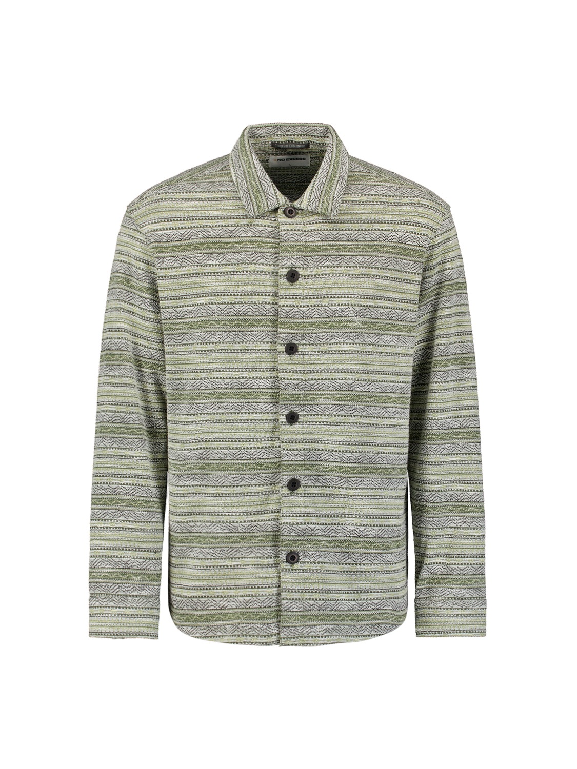 NO EXCESS Langarmhemd »No Excess Gestricktes Overshirt«