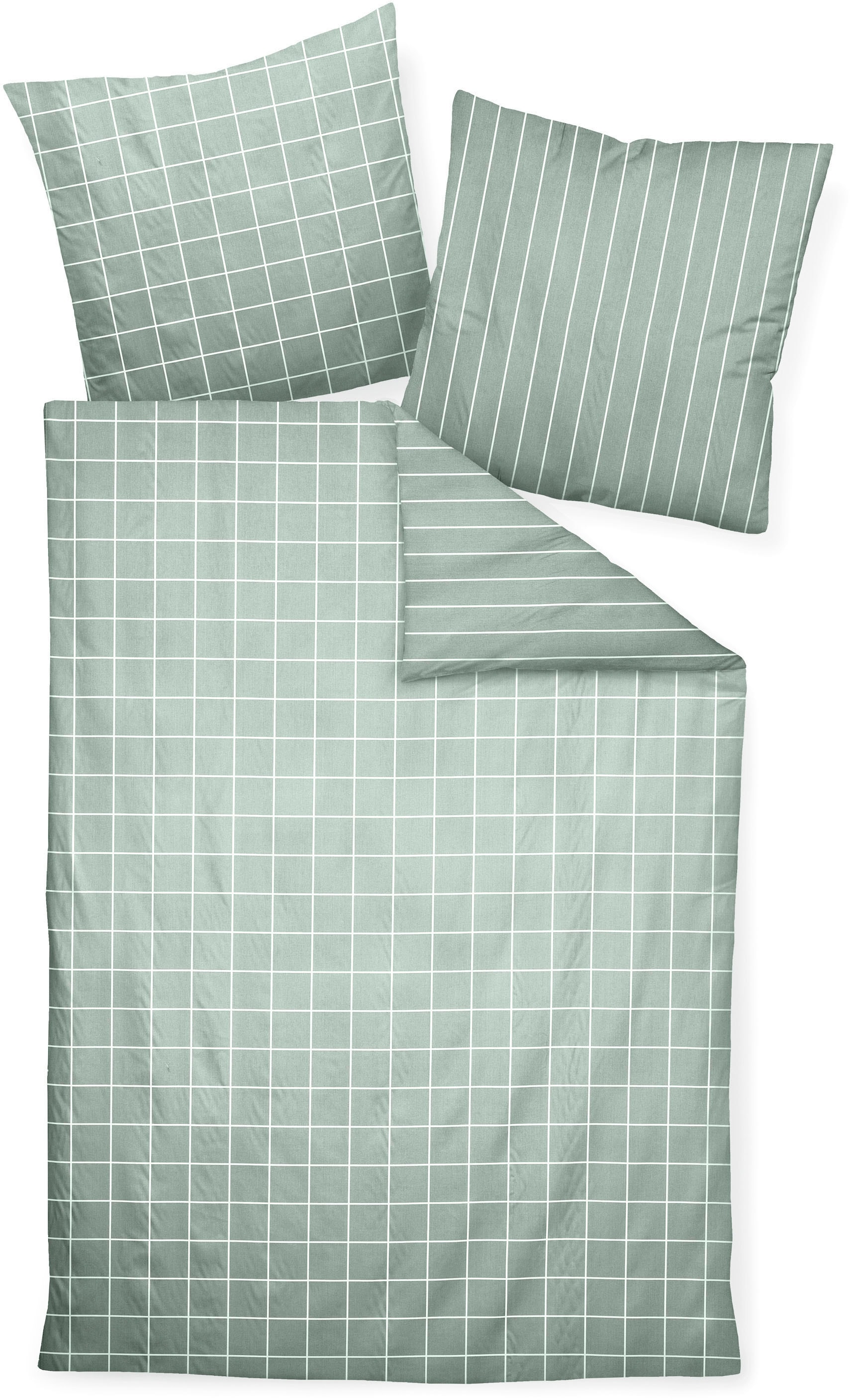 Janine Wendebettwäsche "modernclassic 39025" 2 Stk. mit Reißverschluss, 100 günstig online kaufen