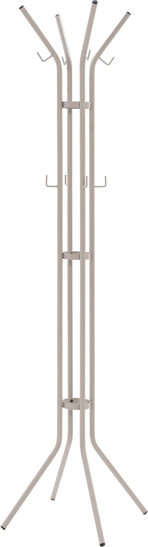 Spinder Design Garderobenständer »Jessy«, (1 St.), Platzsparender Garderobenständer aus Stahl, 8 Haken & Schirmständer