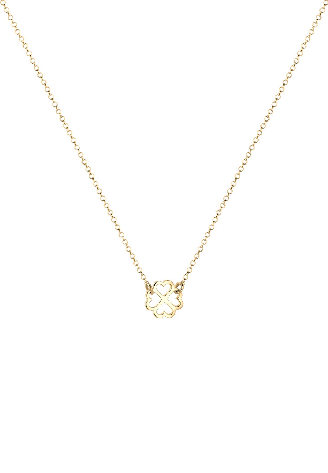 Elli Kette mit Anhänger »Kleeblatt Glücksbringer Trend 925 Silber«