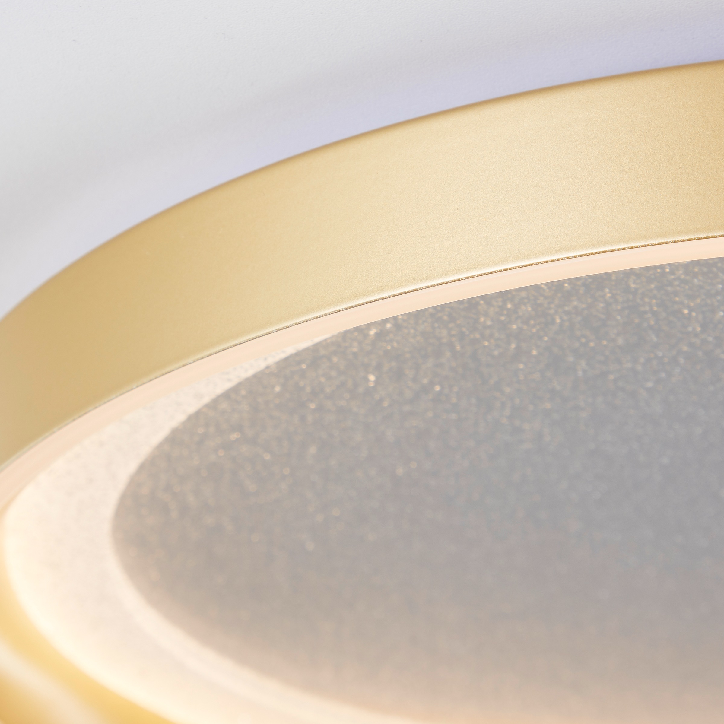 Brilliant LED Deckenleuchte »Quito«, LED-Deckenlampe, 33 cm, Glitzereffekt, 2700 lm, 3000 K, goldfarben
