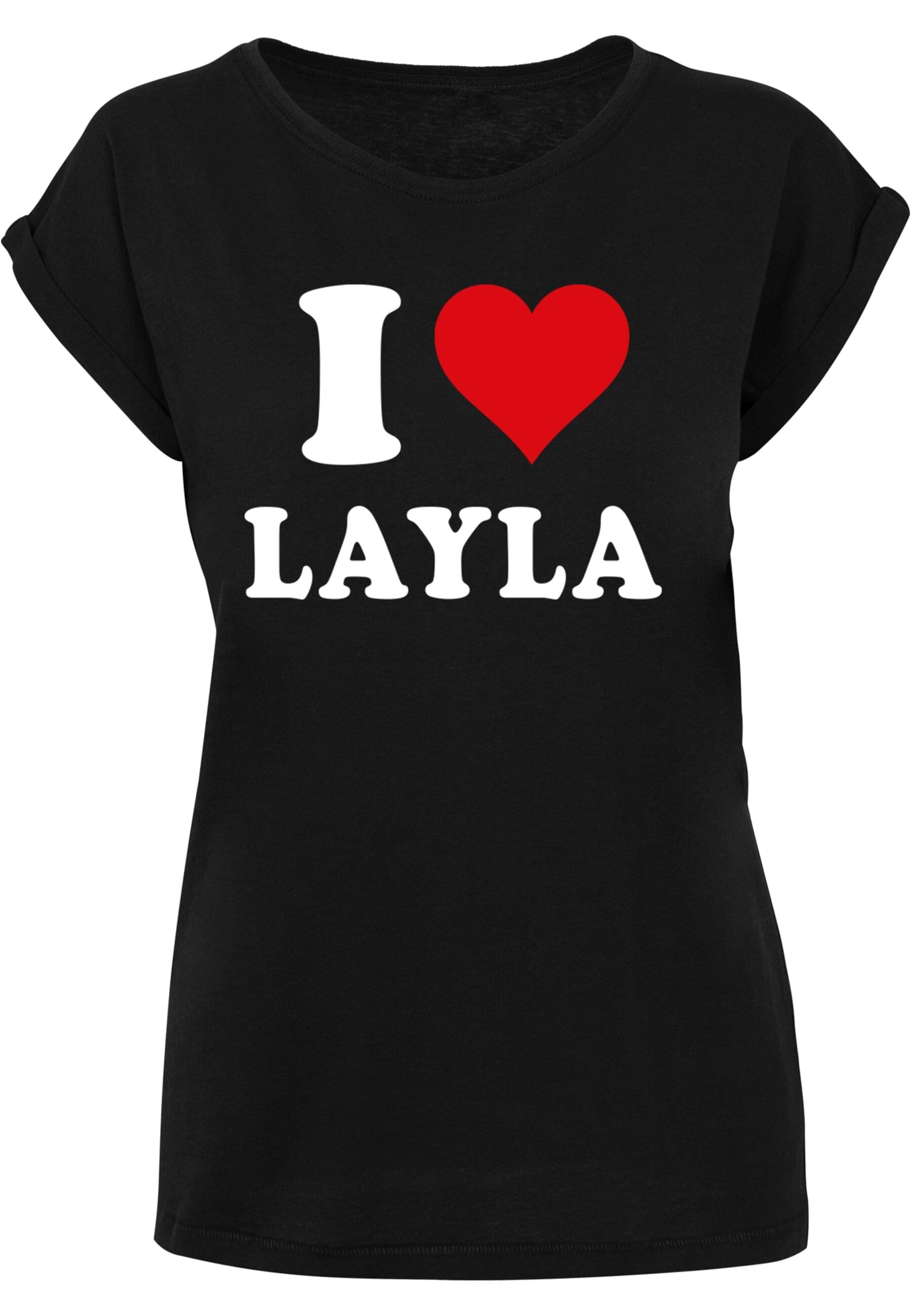 Merchcode T-Shirt "Merchcode Damen Ladies I Love Layla X T-Shirt" 1 Stk. tl günstig online kaufen
