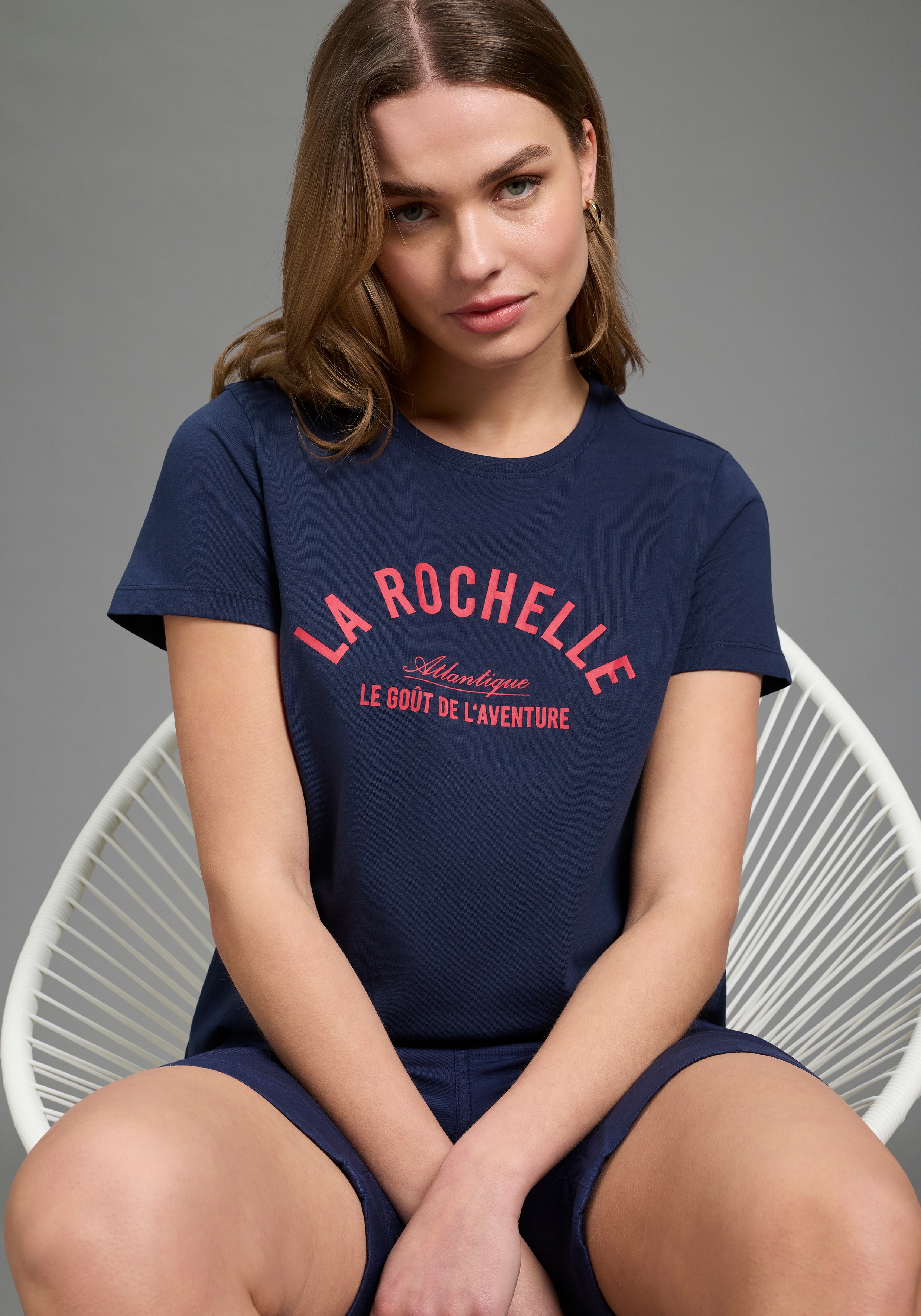 Thumbnail - KangaROOS T-Shirt schmale Passform, Kurzarm, Rundhalsausschnitt, aus Single Jersey