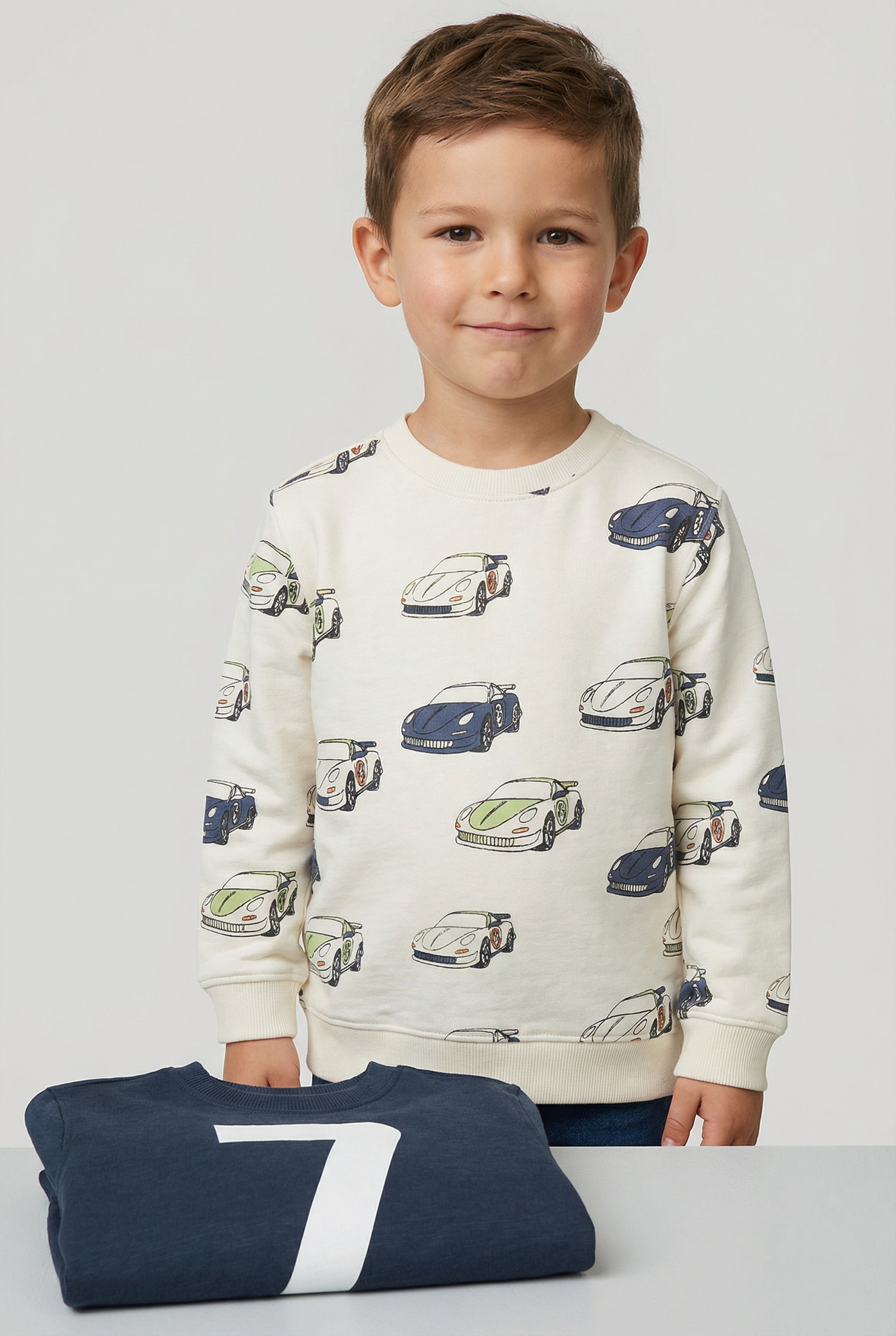 STACCATO Sweatshirt, 2 tlg. 2er Pack, Auto-Motive und Zahlenprint für Boys
