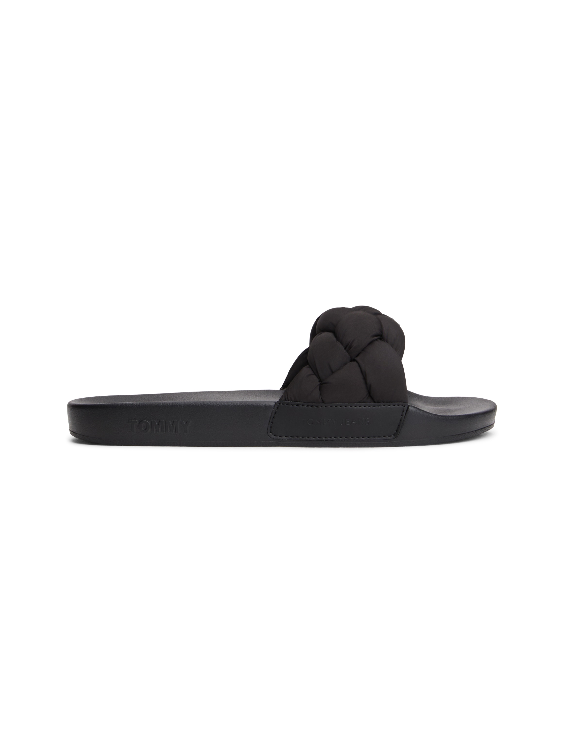 Tommy Jeans Pantolette »TJW BRAIDED SLIDES«  Sandale, Pantolette, Flat mit geflochtener Bandage