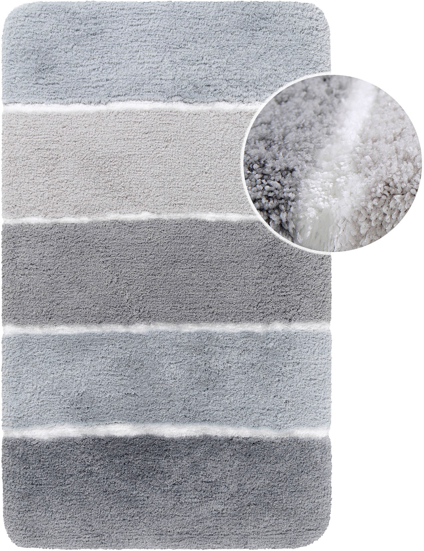 Homie Living Badematte "Rio Marina" Höhe 30 mm rutschhemmend beschichtet fu günstig online kaufen