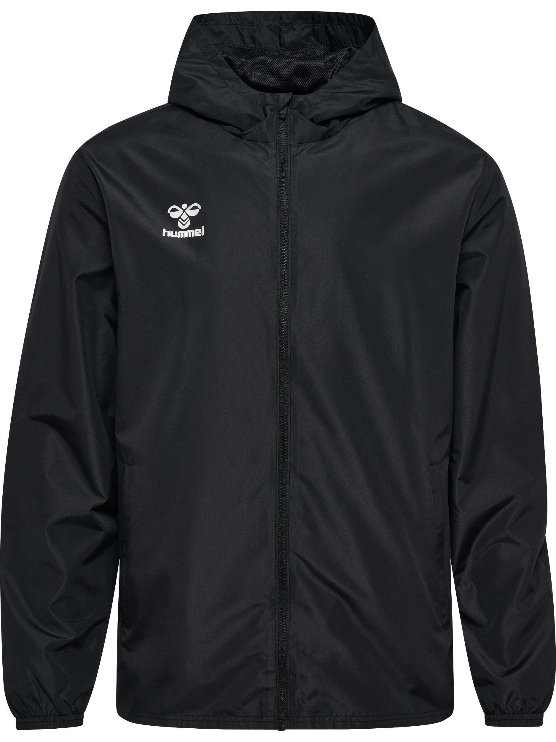 hummel Allwetterjacke "hmlESSENTIAL AW JACKET" mit Kapuze mit Reißverschlusstaschen, atmungsaktiv, wasser- und windabweisend