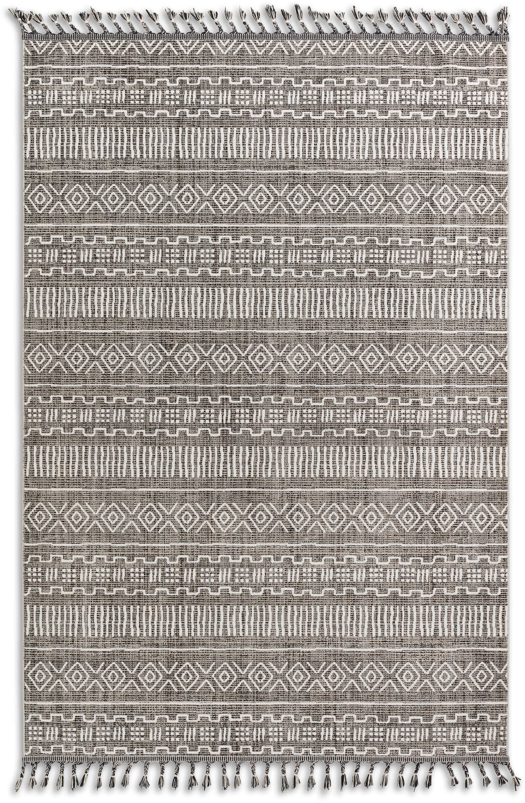 ASTRA Teppich »Ravenna Rechnung Kurzflorteppich mit | eleganter auf Fransen 224«, 6634 BAUR rechteckig