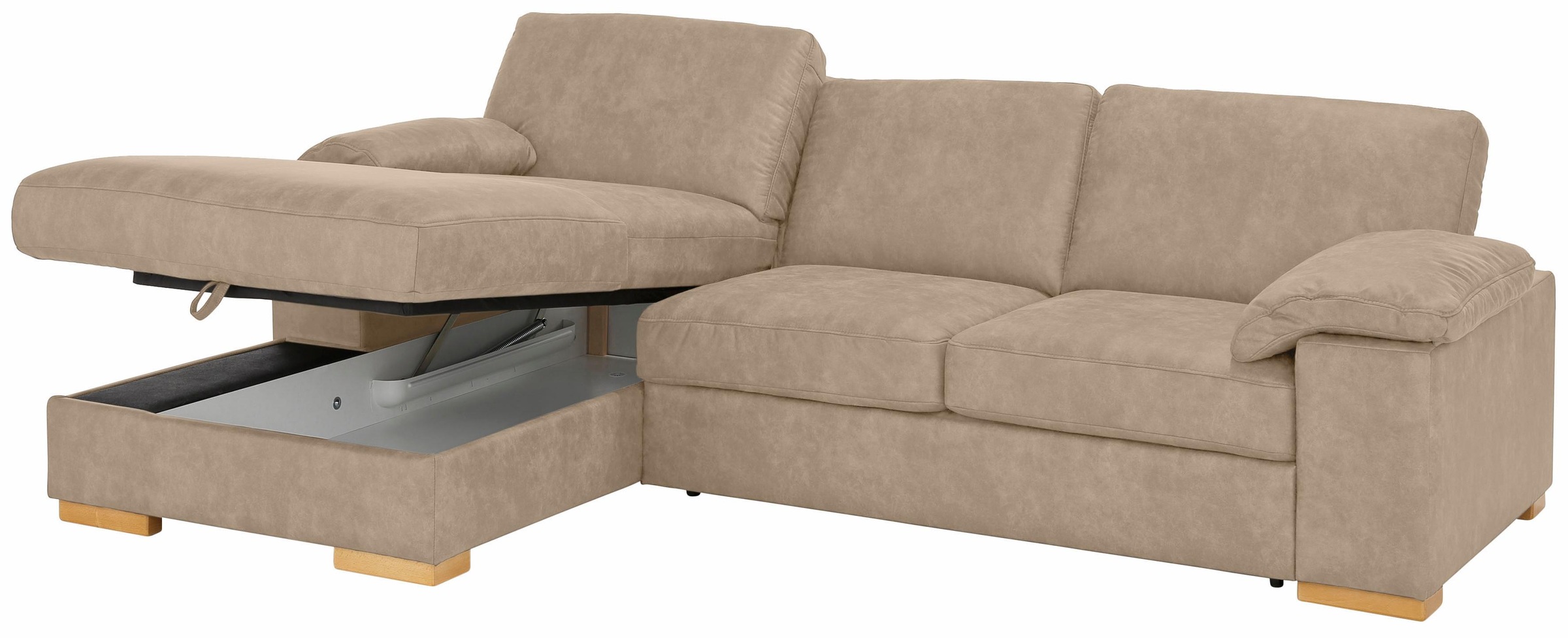 Home affaire Ecksofa »Ventura L-Form«, wahlweise mit Bettfunktion und Bettfunktion/Bettkasten