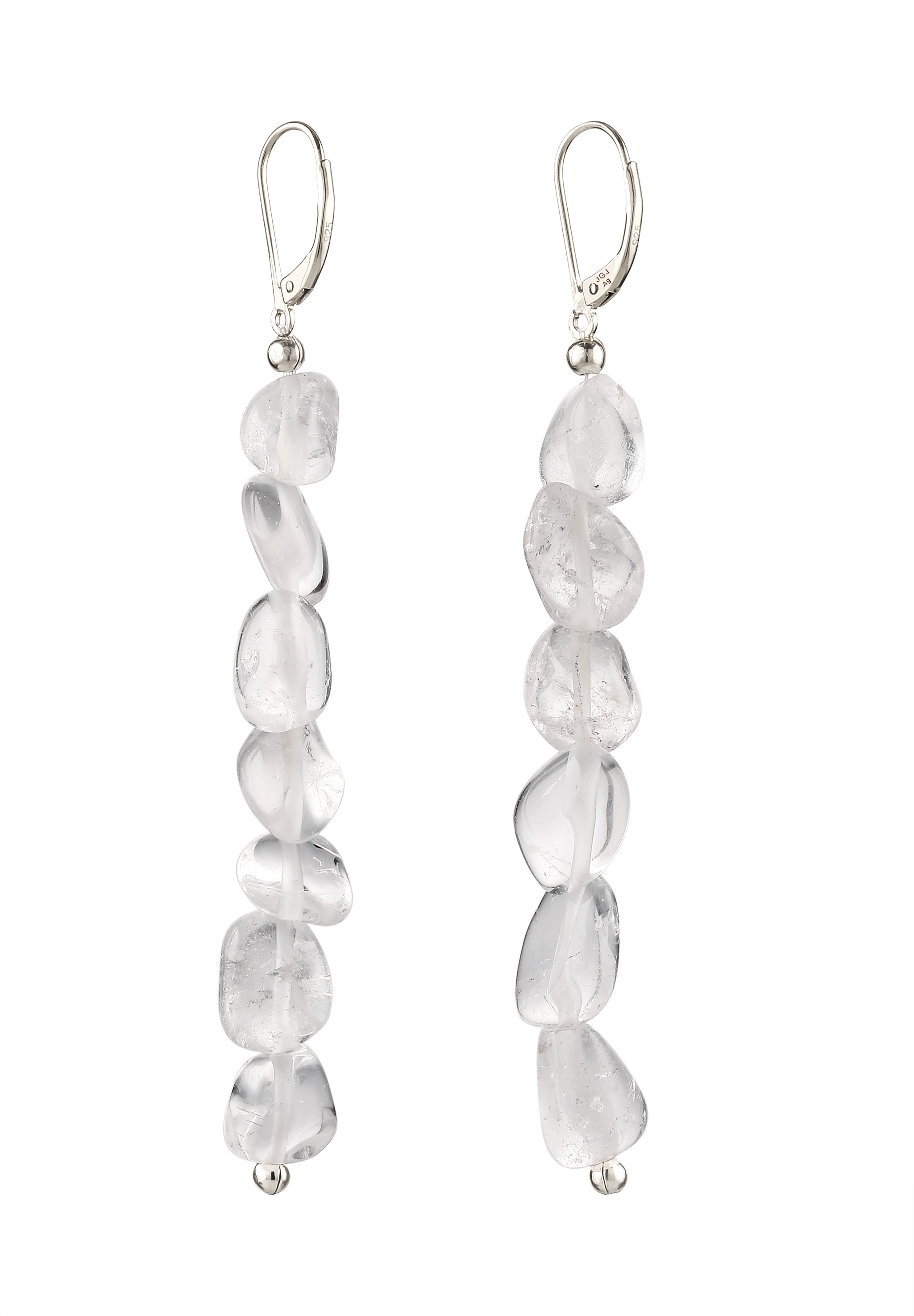Elli Paar Ohrhänger »Ohrringe Ohrhänger lang Rock Crystal Transparent 925 Sterling Silber«