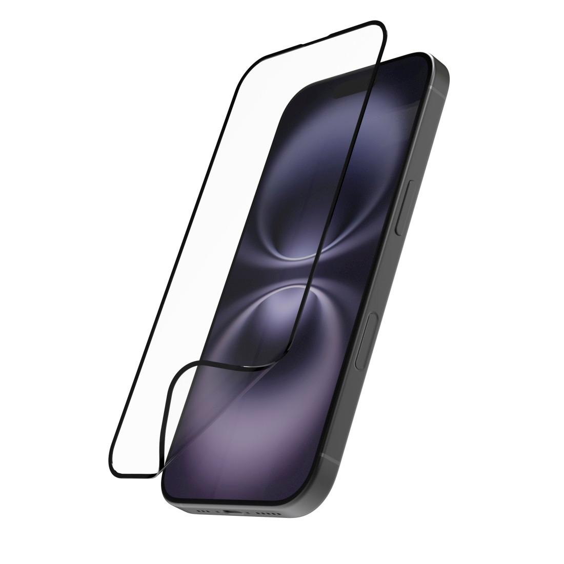 Hama Displayschutzglas »Displayschutz für iPhone 16 Plus (Panzerglasfolie, D3O, Montagehilfe)«, für iPhone 16 Plus