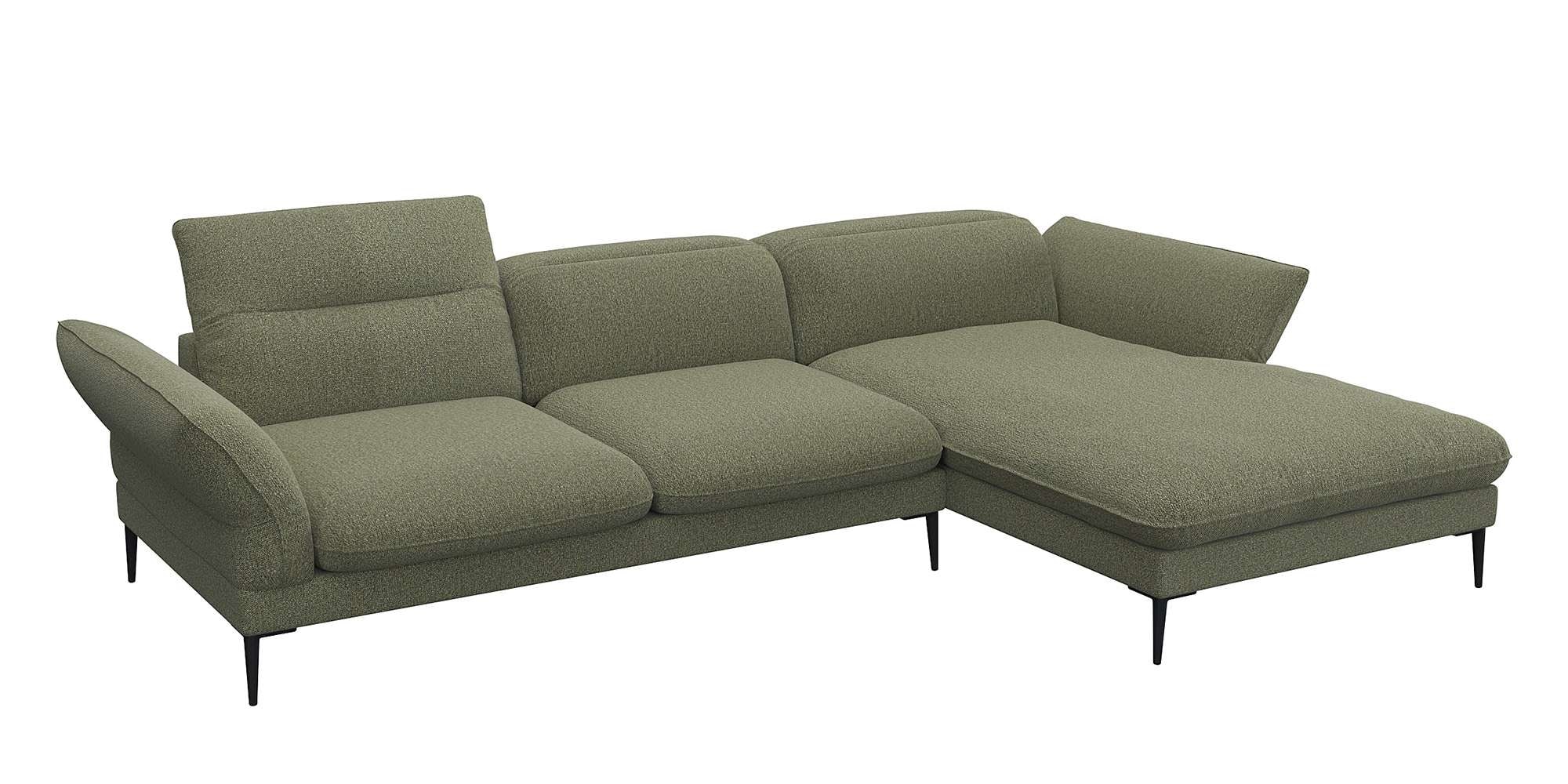 FLEXLUX Ecksofa "Salino, Funktionssofa mit Recamiere, Relaxsofa, Ecksofa", günstig online kaufen