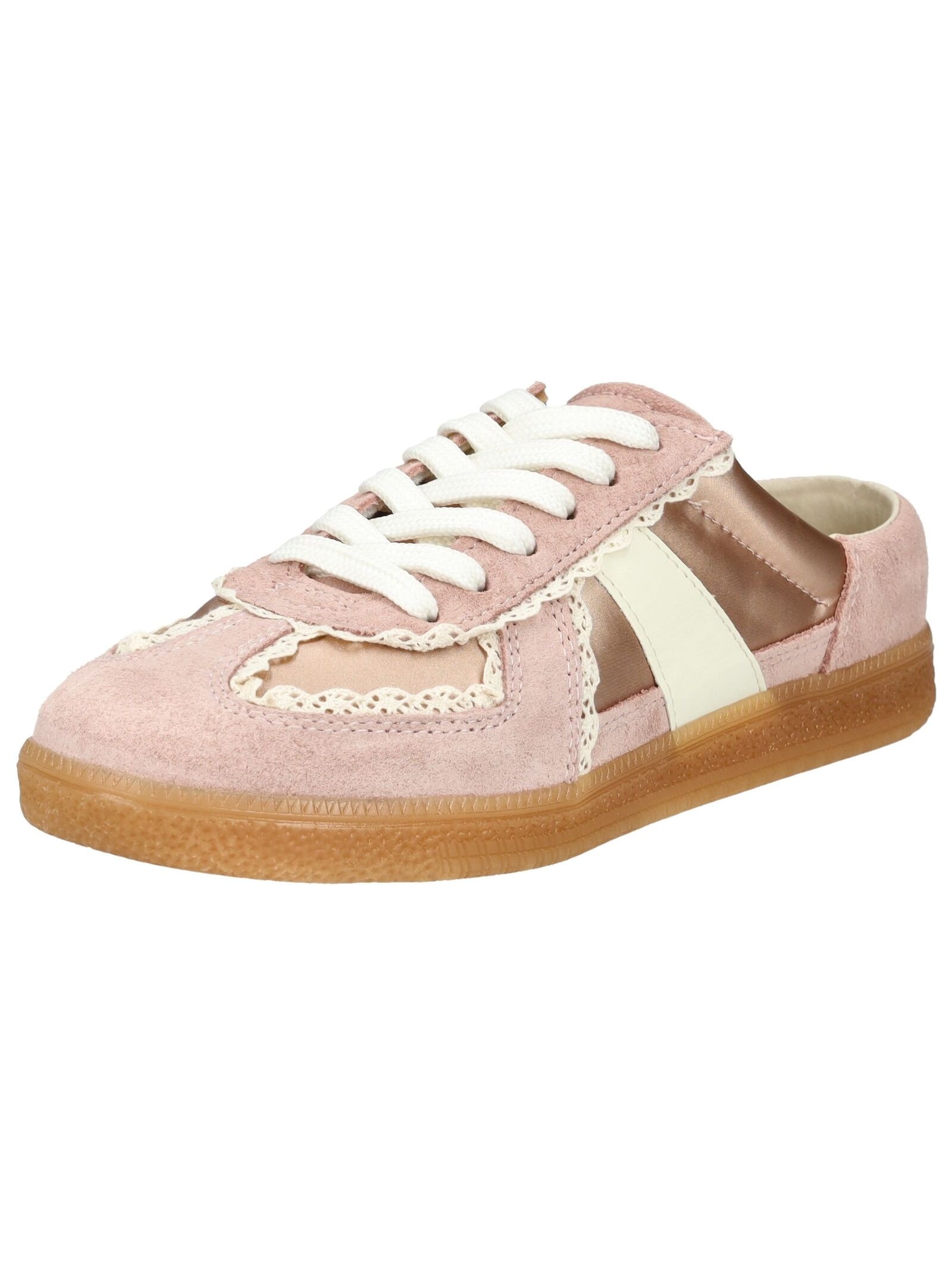 Pantolette STEVE MADDEN "STEVE MADDEN Sneaker Leder", Damen, Gr. 38, rose, Leder, Schuhe Pantolette